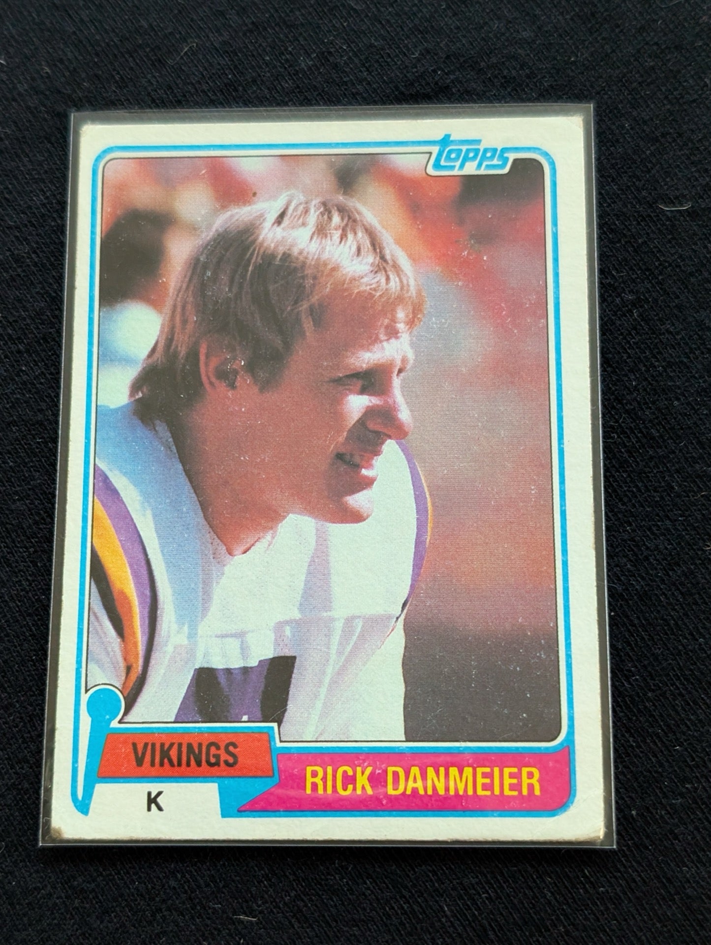 Rick Danmeier Minnesota Vikings Kicker Vintage Topps Lot (2) 1980 & 1981
