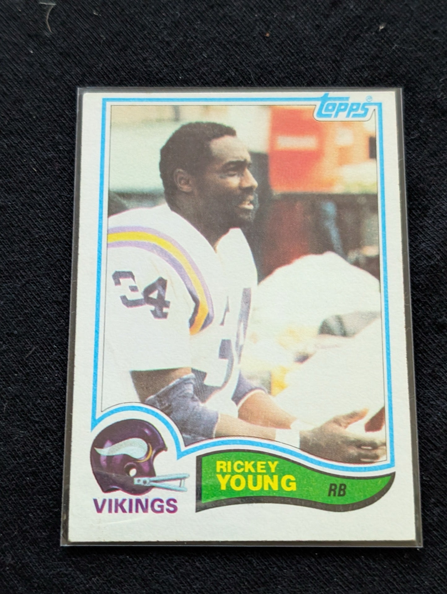 Rickey Young Vikings Vintage Topps Lot (2) 1980 & 1981 Pro Bowl RB