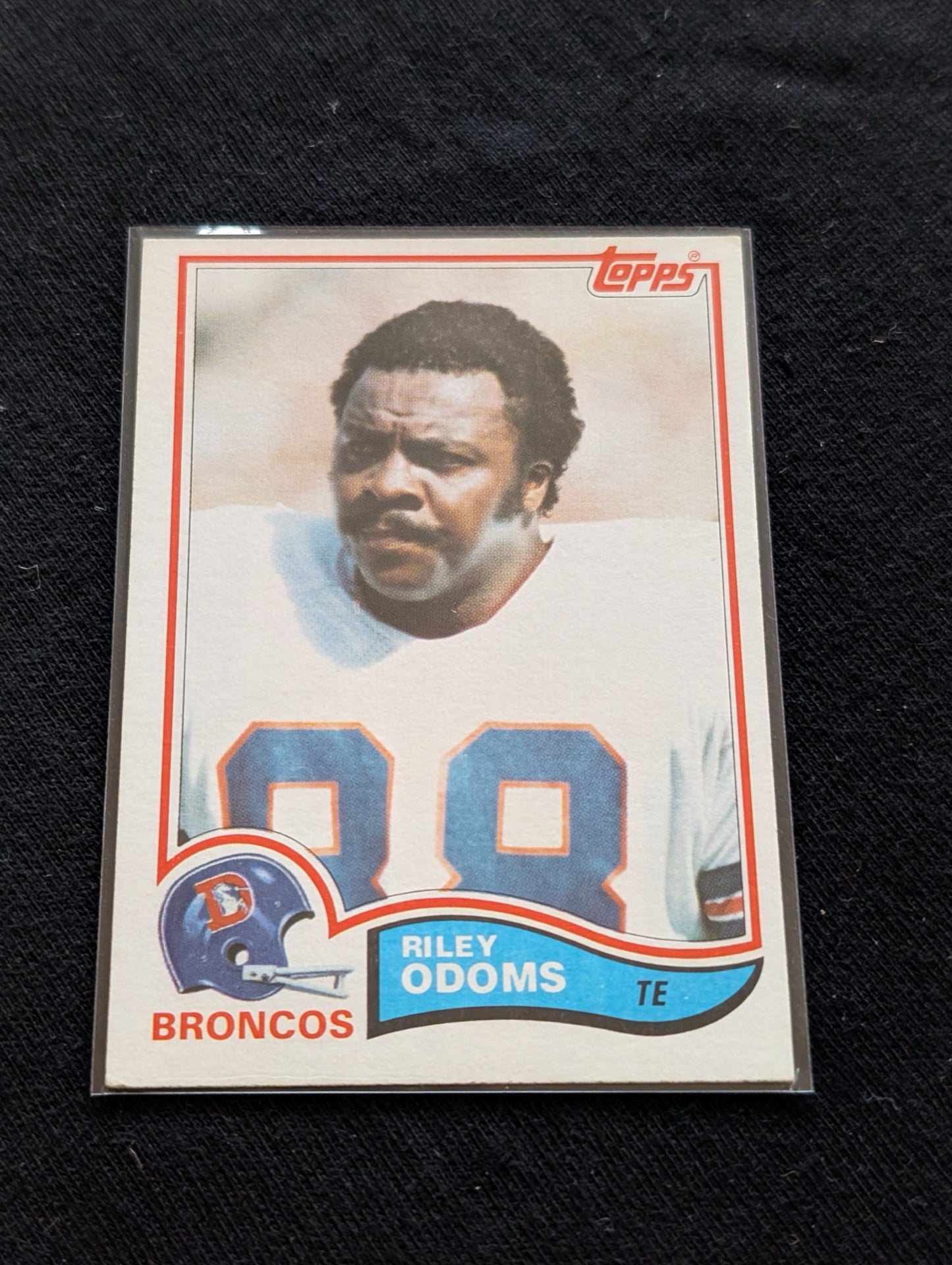 Riley Odoms Broncos Legend Vintage Topps Lot (2) 1980 & 1981 4x Pro Bowl TE