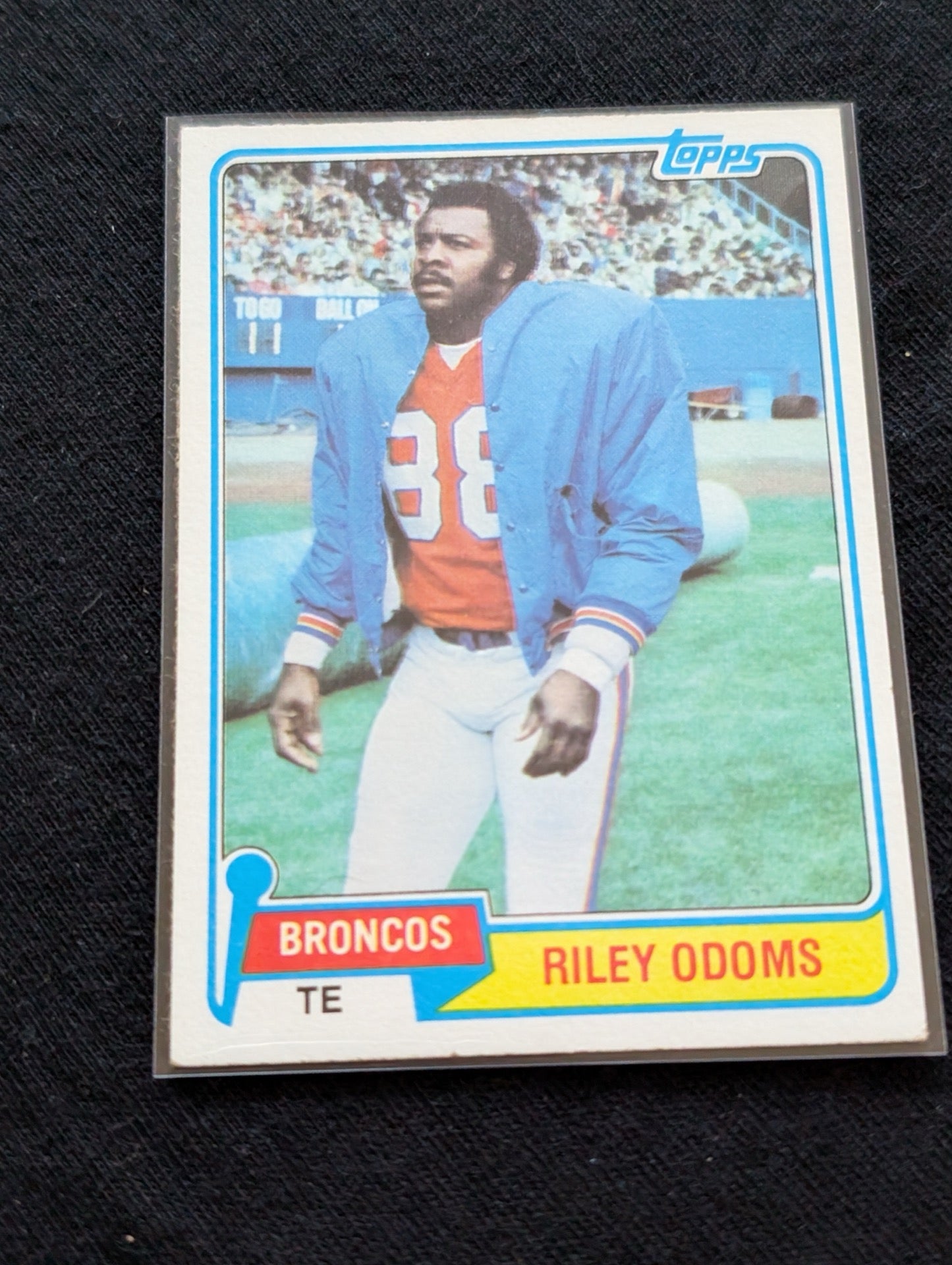 Riley Odoms Broncos Legend Vintage Topps Lot (2) 1980 & 1981 4x Pro Bowl TE