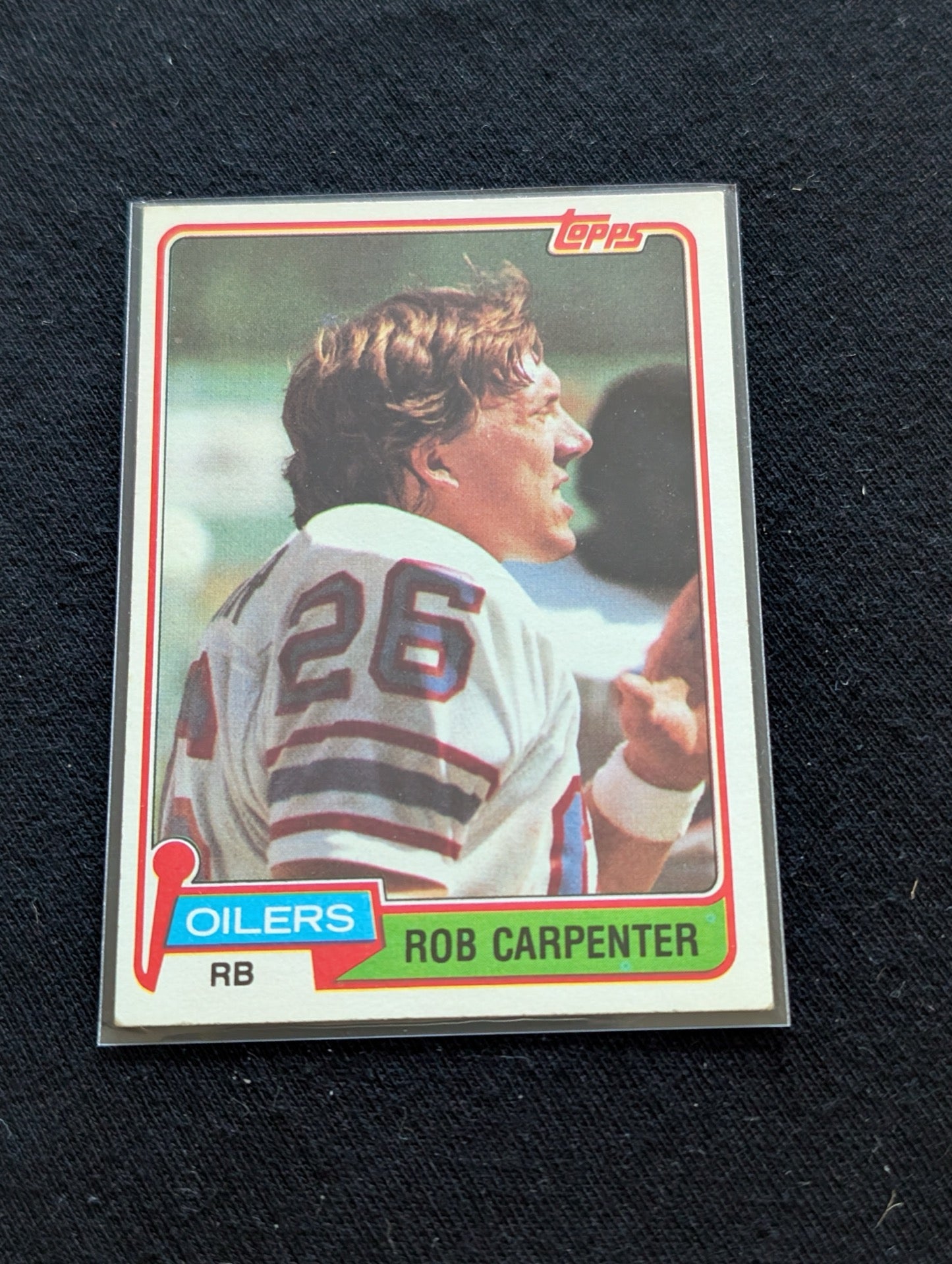 Rob Carpenter Houston Oilers Vintage Topps Lot (2) 1980 & 1981 RB