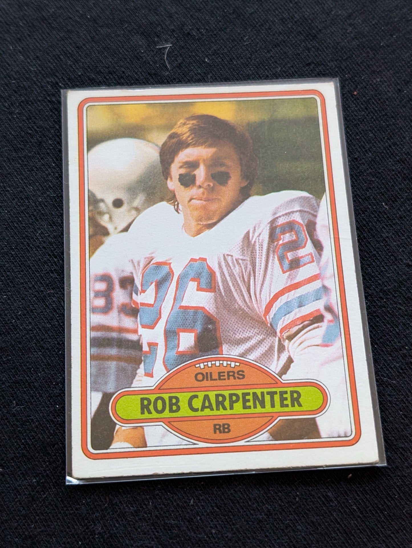 Rob Carpenter Houston Oilers Vintage Topps Lot (2) 1980 & 1981 RB