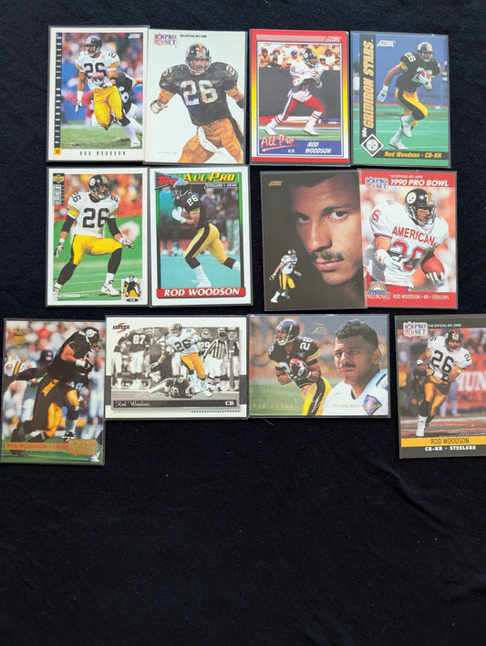 Rod Woodson HOF Steelers Legend Lot (12) 90s Score Pro Set Topps UD Pro Bowl
