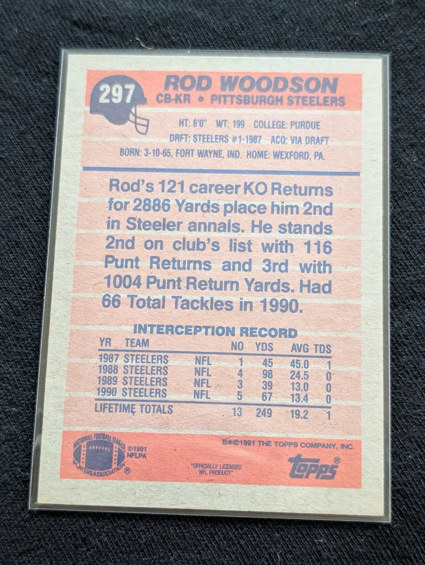 Rod Woodson HOF Steelers Legend Lot (12) 90s Score Pro Set Topps UD Pro Bowl