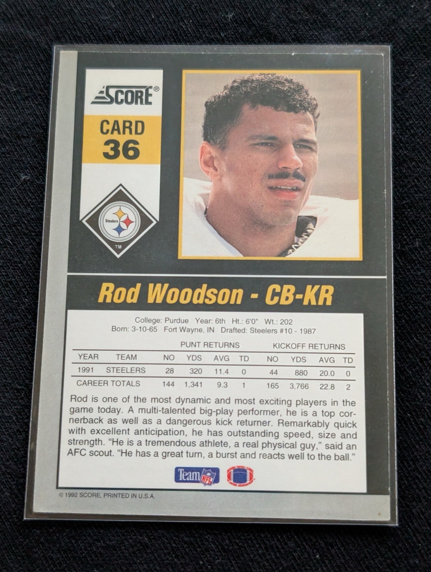 Rod Woodson HOF Steelers Legend Lot (12) 90s Score Pro Set Topps UD Pro Bowl