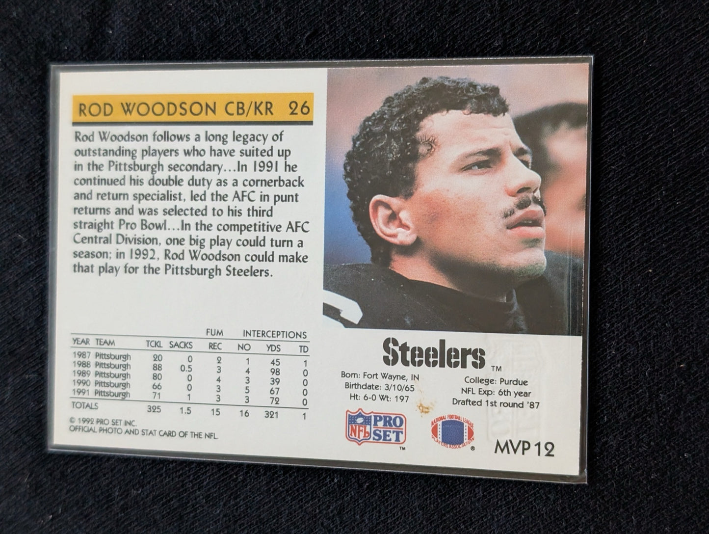 Rod Woodson HOF Steelers Legend Lot (12) 90s Score Pro Set Topps UD Pro Bowl