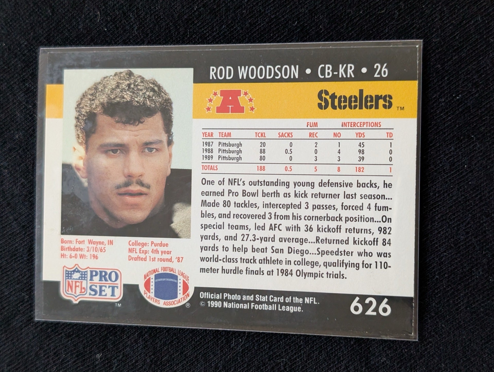Rod Woodson HOF Steelers Legend Lot (12) 90s Score Pro Set Topps UD Pro Bowl