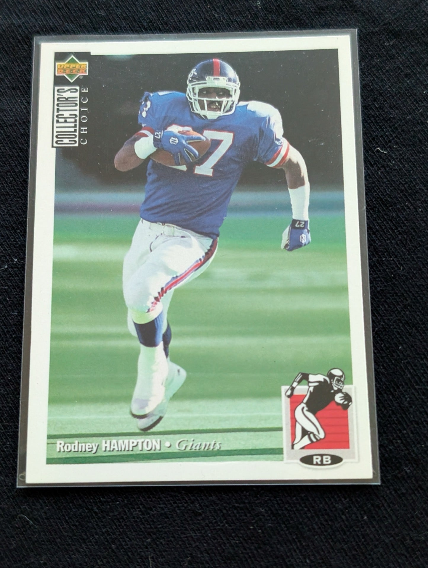 Rodney Hampton Giants Pro Bowl RB Lot (4) 1990 Topps RC, 94 UD Playoff