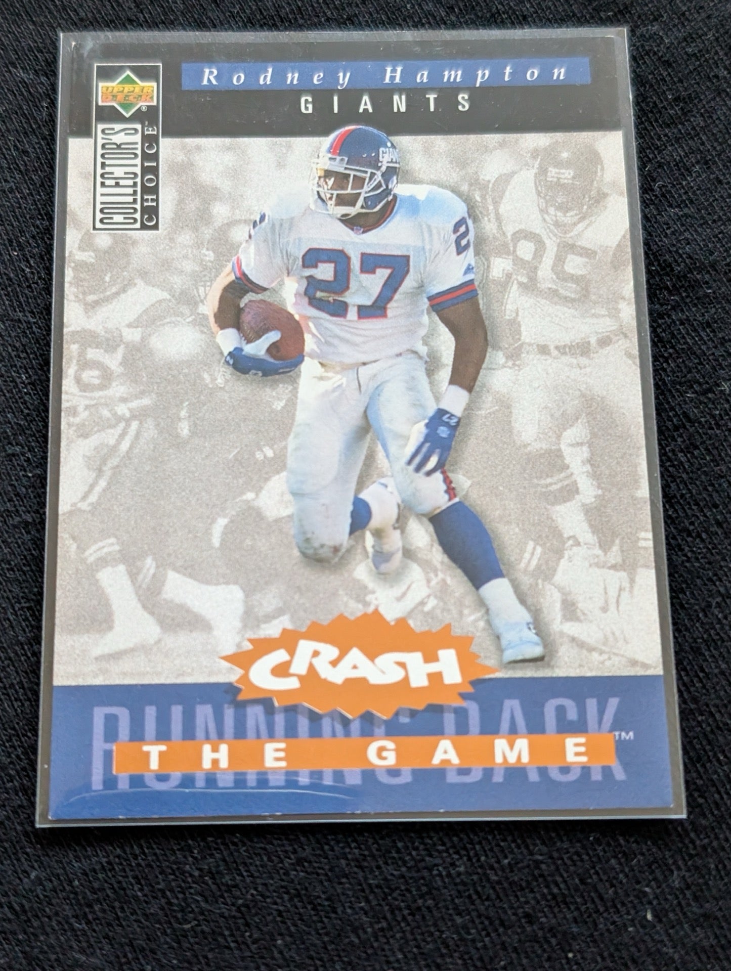 Rodney Hampton Giants Pro Bowl RB Lot (4) 1990 Topps RC, 94 UD Playoff