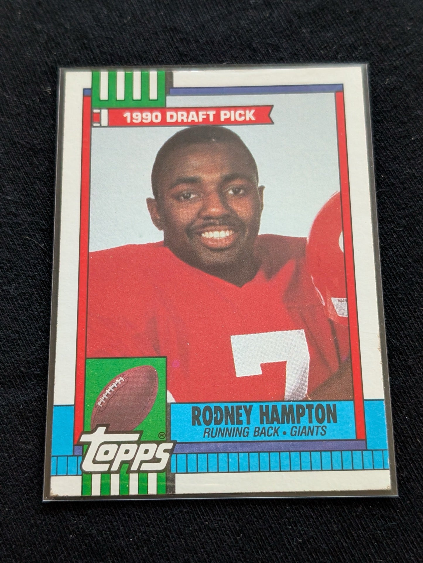 Rodney Hampton Giants Pro Bowl RB Lot (4) 1990 Topps RC, 94 UD Playoff
