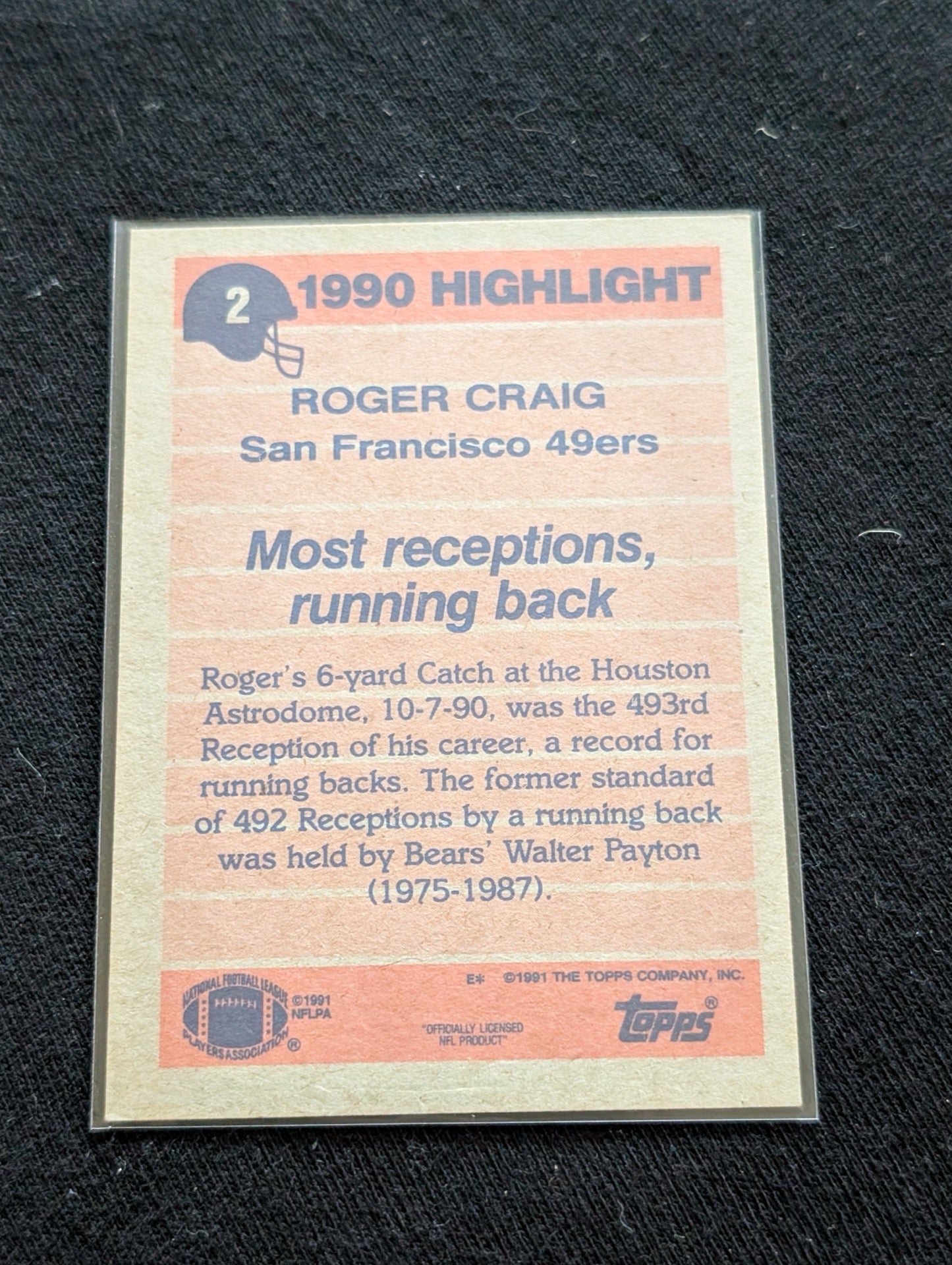 Roger Craig 49ers Legend Lot (2) 1990 Topps & Highlights OPOY 3x SB Champ