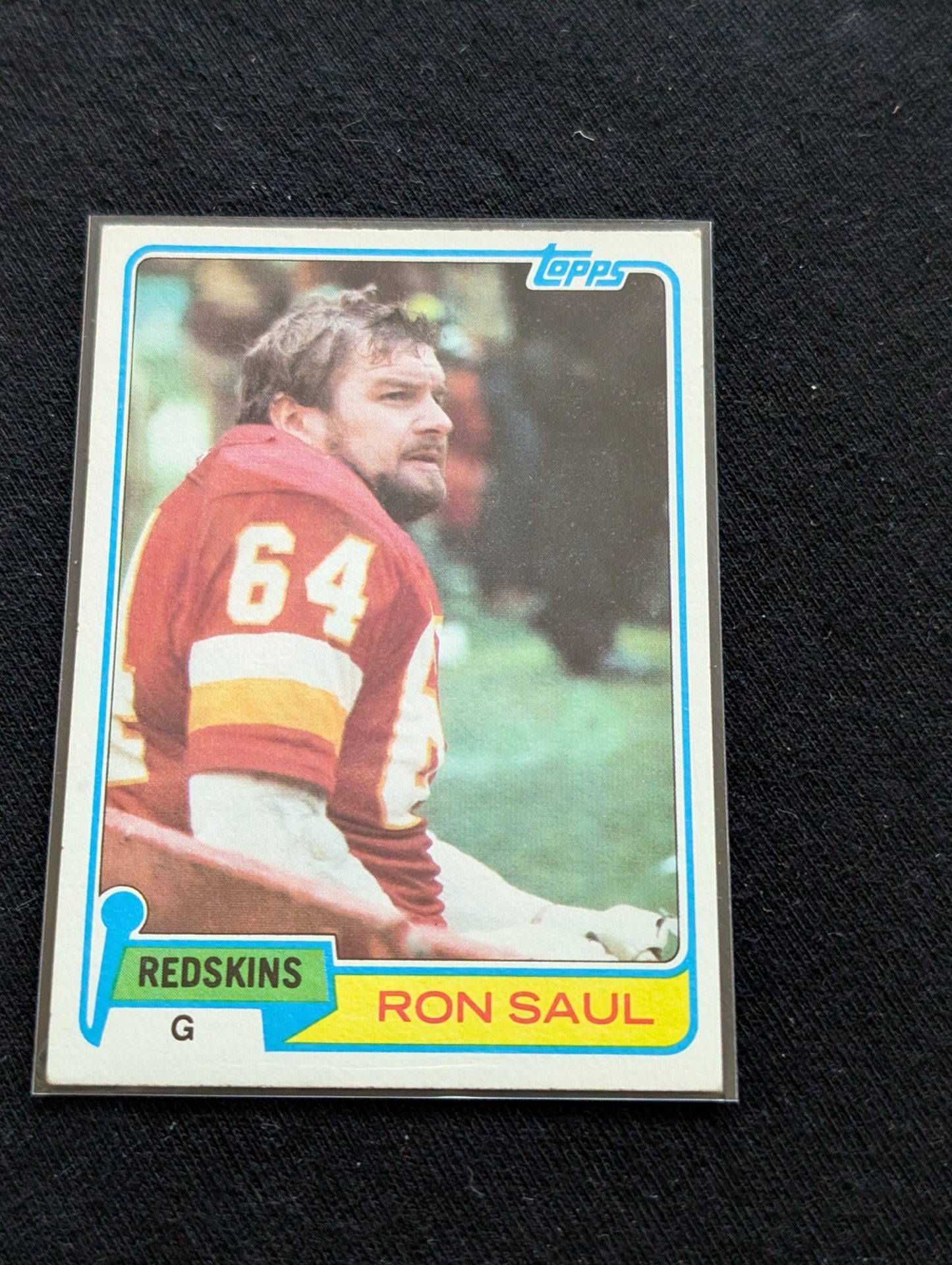 Ron Saul Washington Redskins Vintage Topps Lot (2) 1980 & 1981 Guard