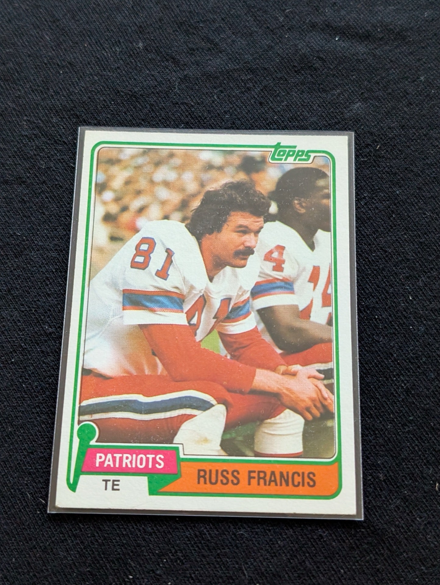 Russ Francis Patriots Vintage Topps Lot (2) 1980 & 1981 Pro Bowl TE
