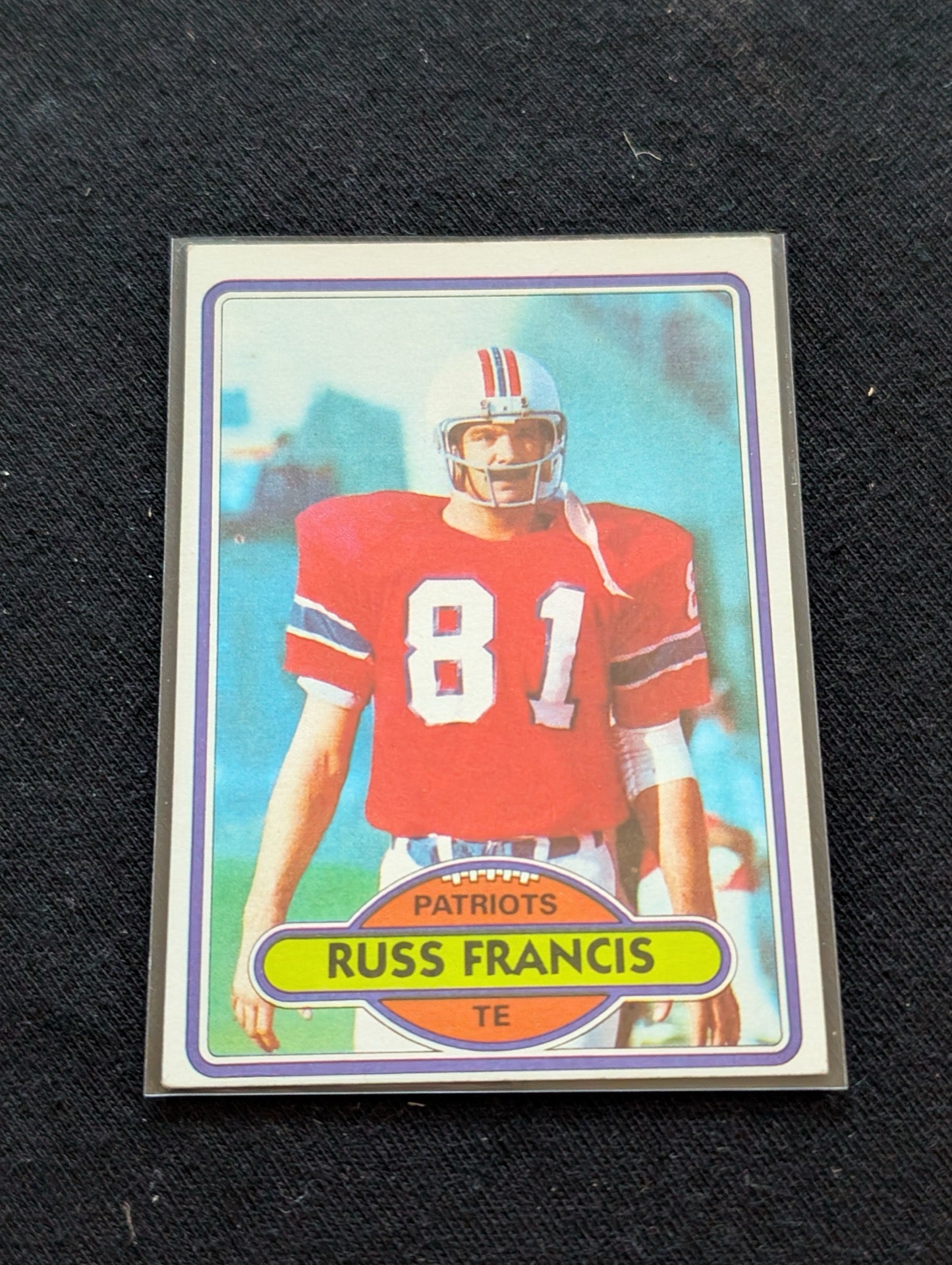 Russ Francis Patriots Vintage Topps Lot (2) 1980 & 1981 Pro Bowl TE