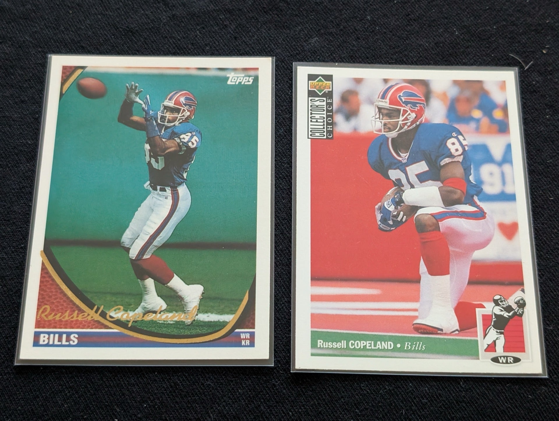 Russell Copeland Bills WR/KR Lot (2) 1996 Topps & 1994 Collector's Choice