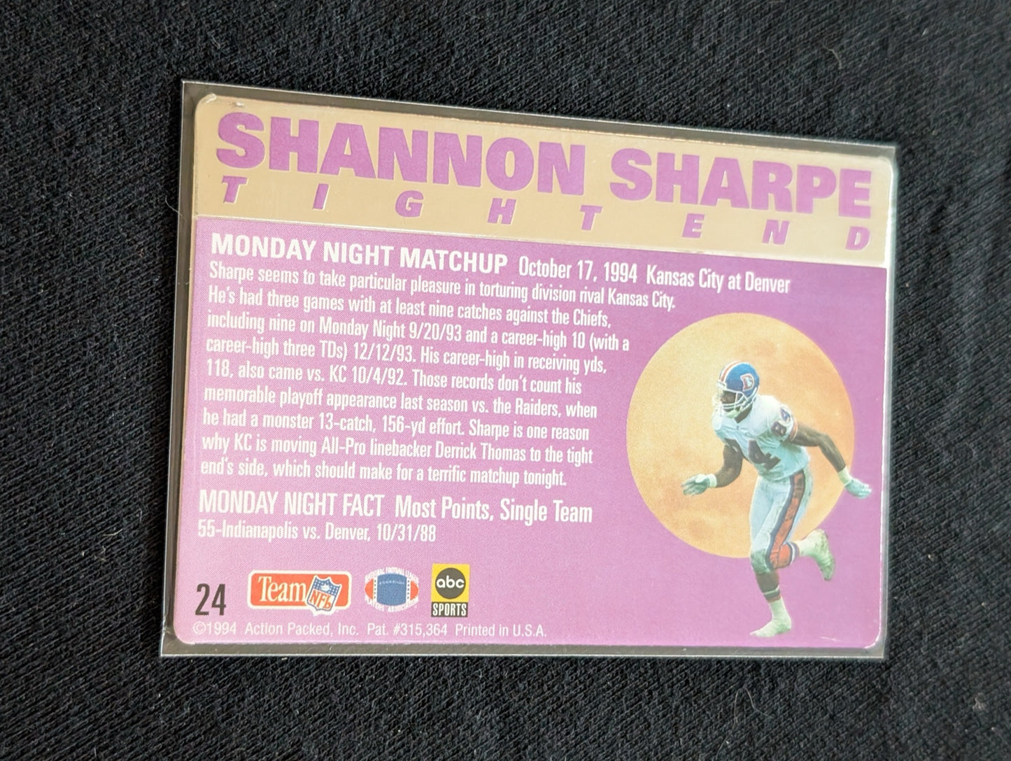 Shannon Sharpe HOF Broncos Legend Lot (3) 1991 Topps 1990 Action Packed 1994 UD