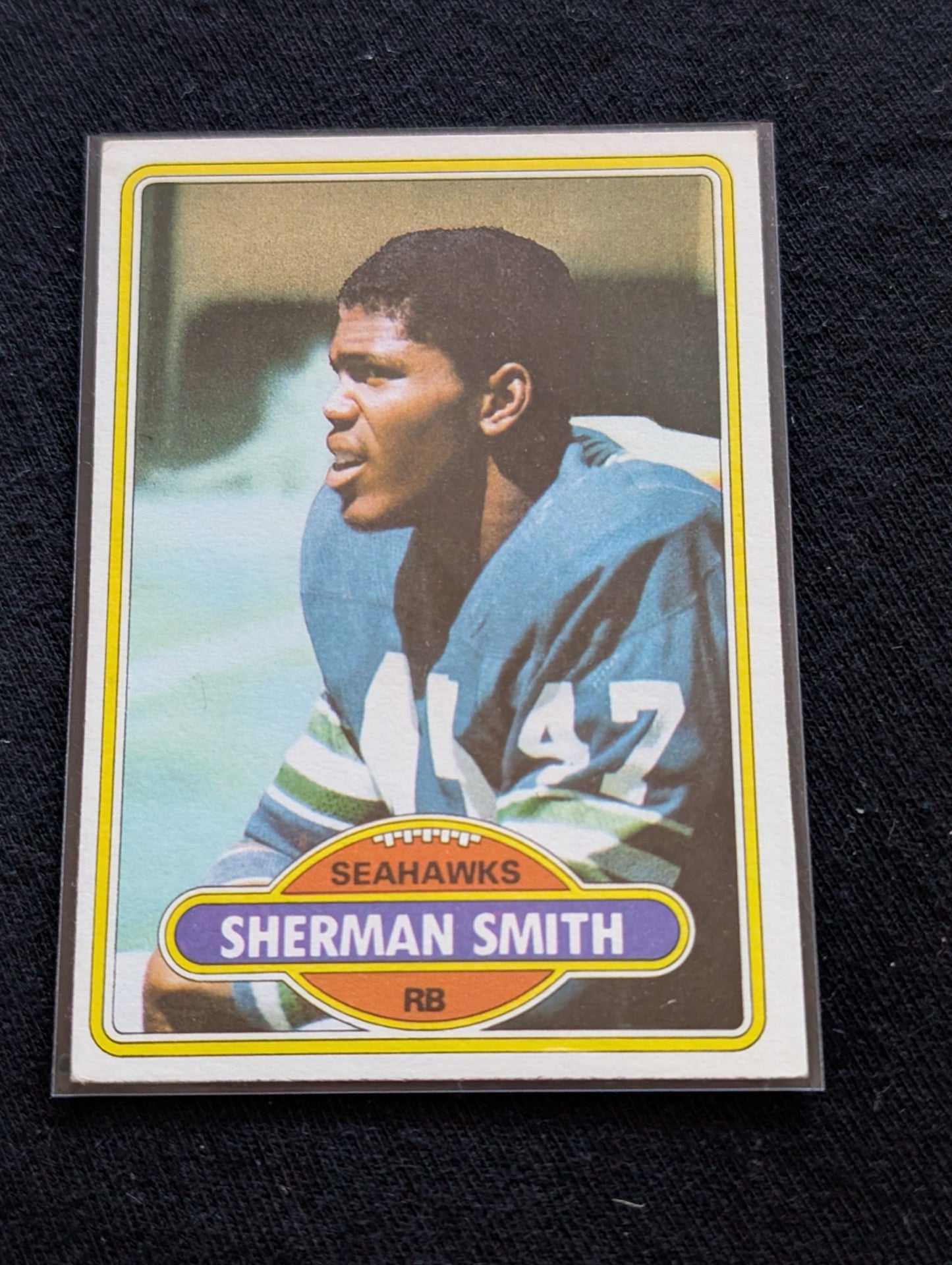 Sherman Smith Seahawks Vintage Topps Lot (2) 1980 & 1981 Original Seahawk