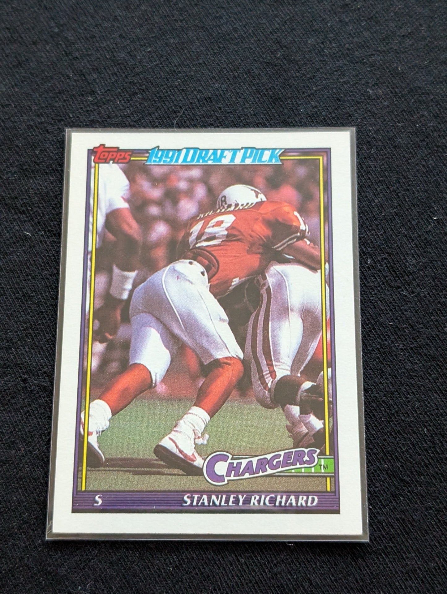 Stanley Richard Chargers Safety Rookie Lot (2) 1991 Topps Draft Pick & Pro Set