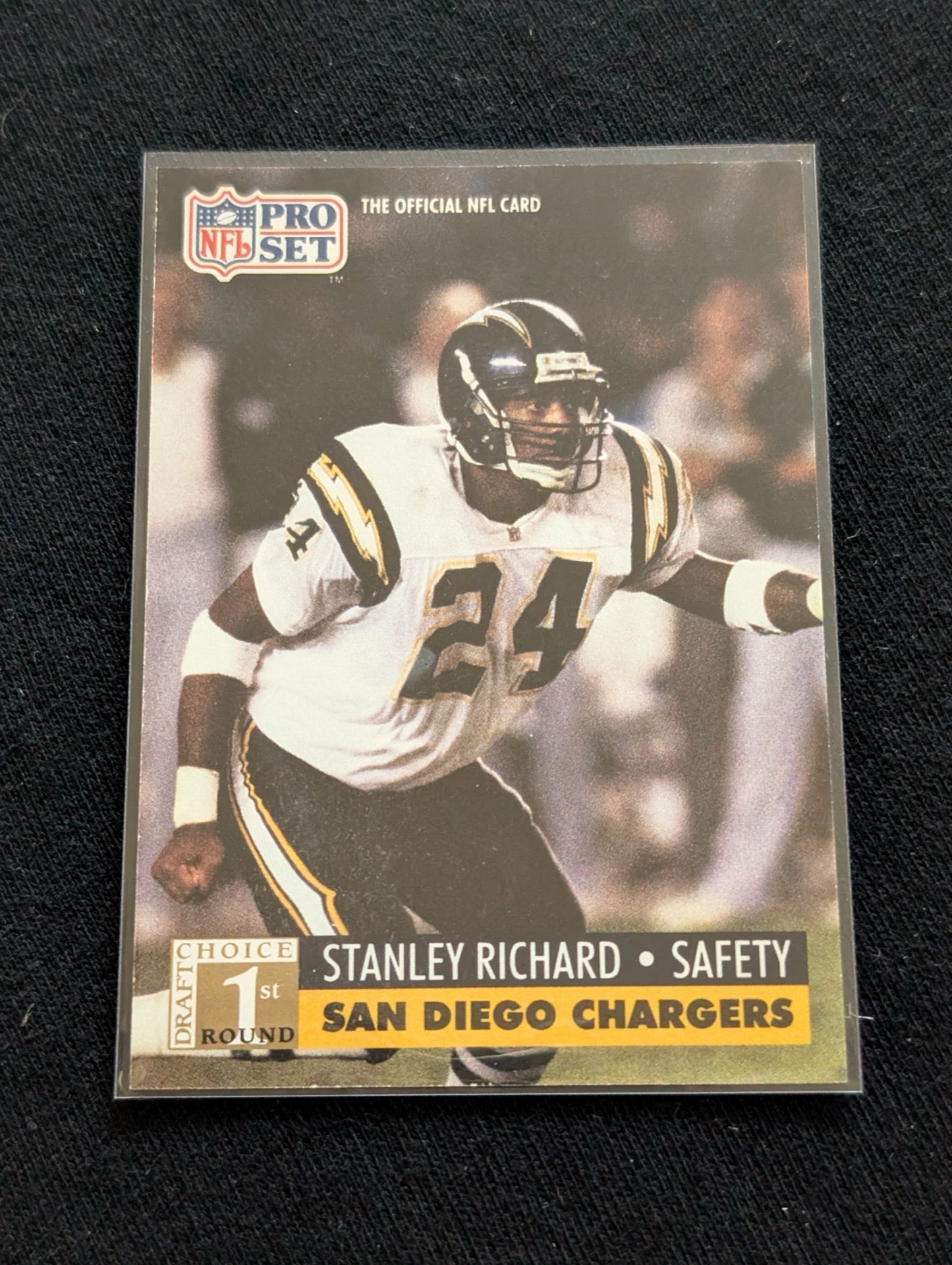 Stanley Richard Chargers Safety Rookie Lot (2) 1991 Topps Draft Pick & Pro Set