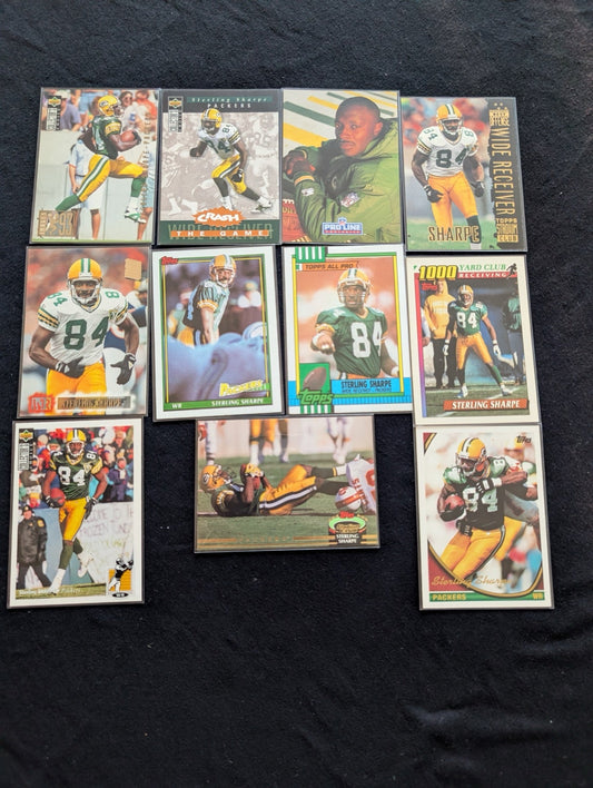 Sterling Sharpe Packers Legend Lot (11) 90s All-Pro WR Topps UD Score Pro Line