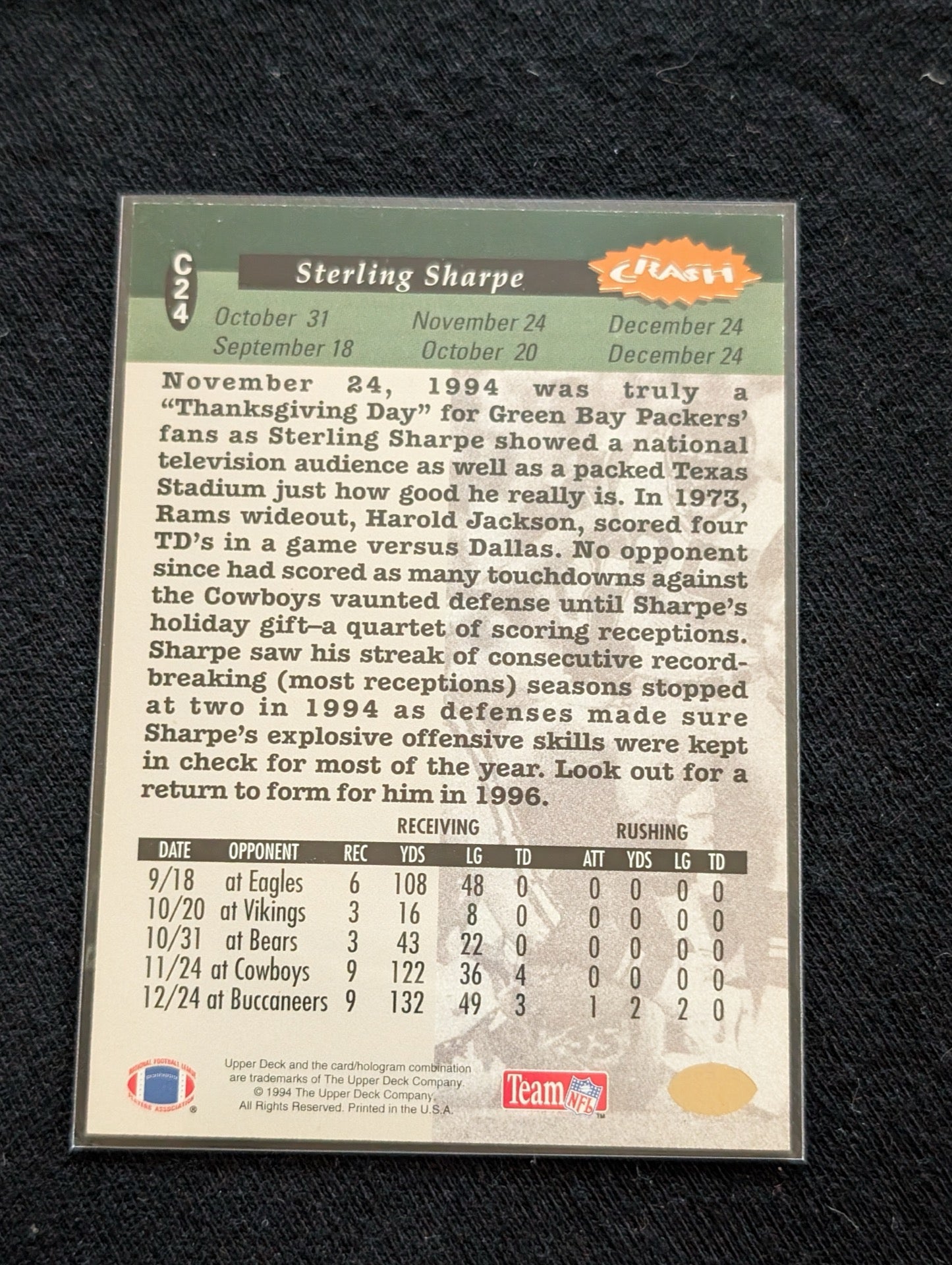 Sterling Sharpe Packers Legend Lot (11) 90s All-Pro WR Topps UD Score Pro Line