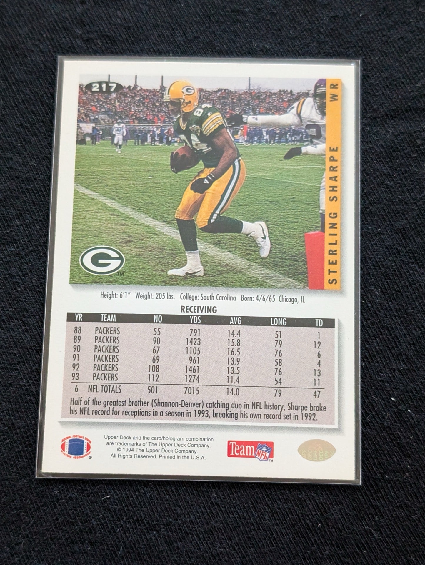 Sterling Sharpe Packers Legend Lot (11) 90s All-Pro WR Topps UD Score Pro Line
