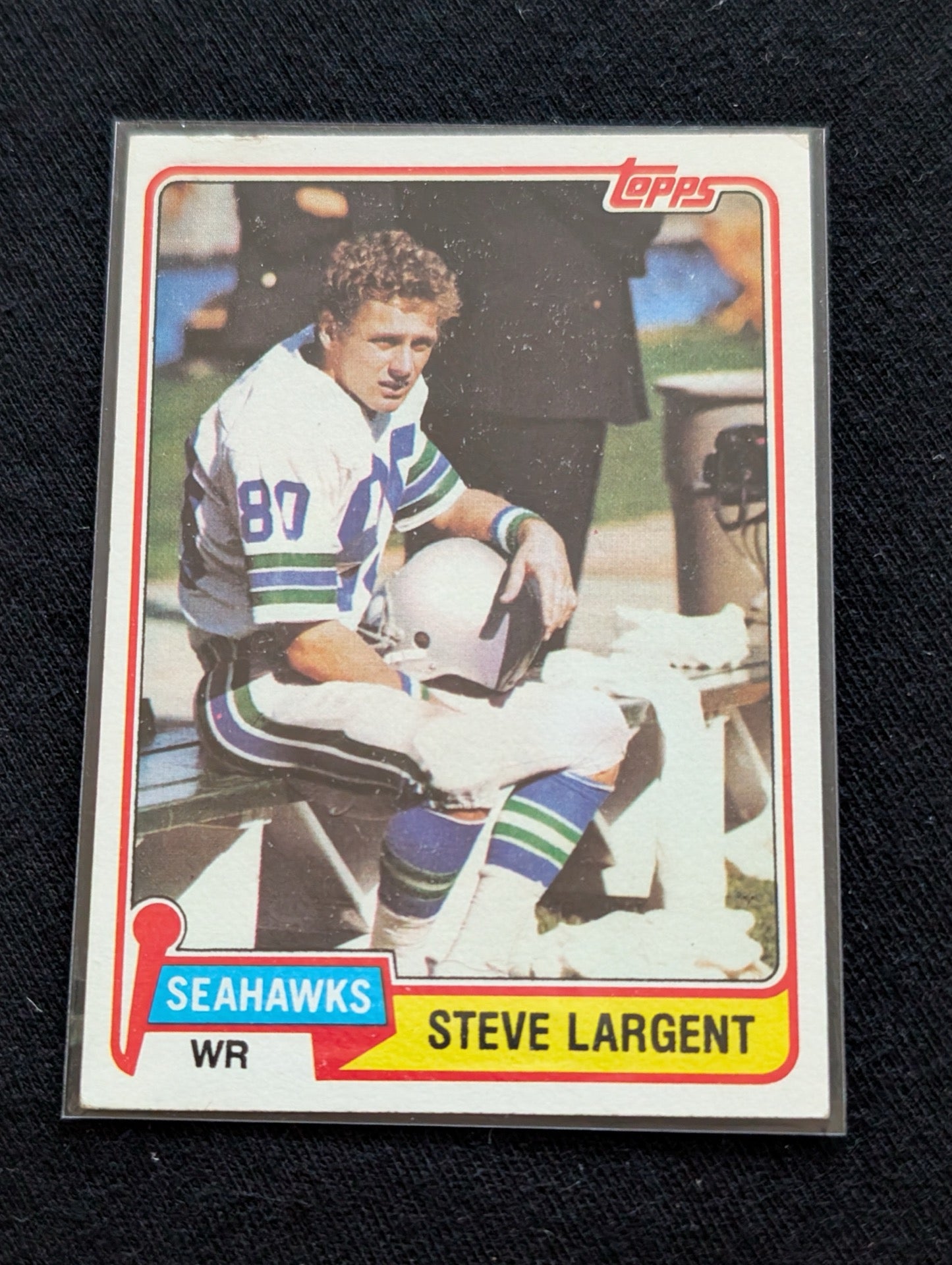 Steve Largent HOF Seahawks Legend Vintage Topps Lot (2) 1980 & 1981