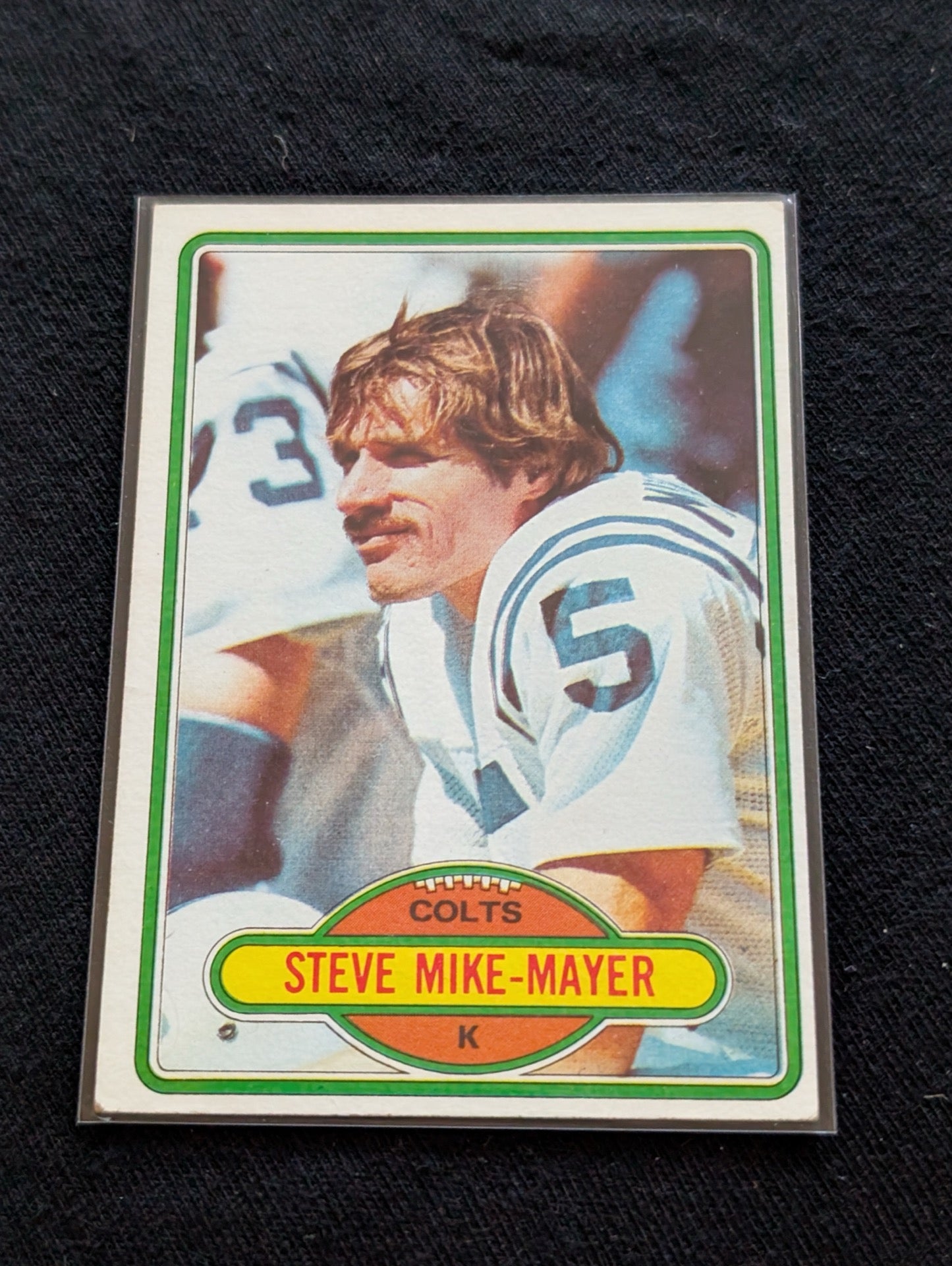 Steve Mike-Mayer Colts Kicker Vintage Topps Lot (2) 1980 & 1981