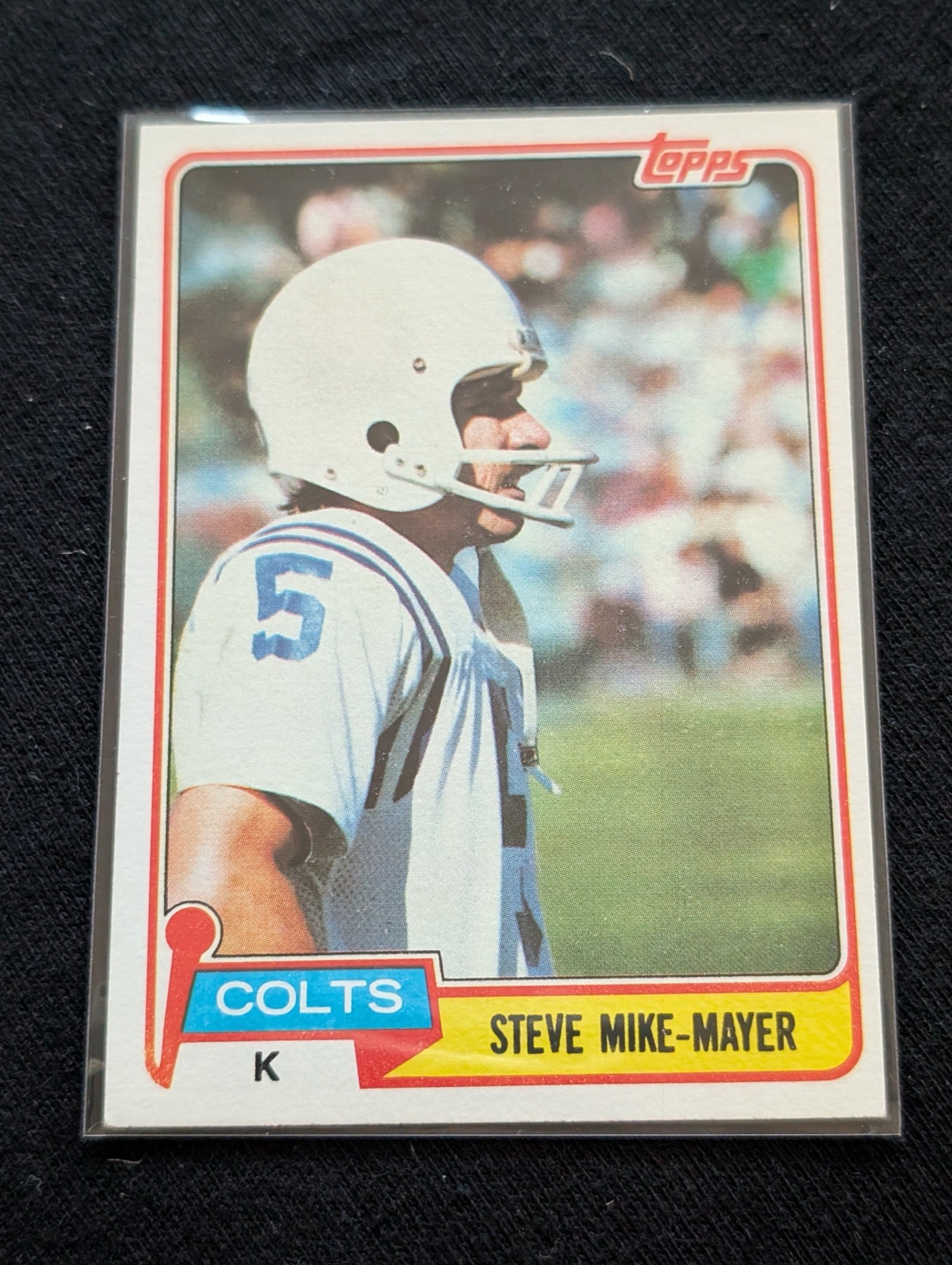 Steve Mike-Mayer Colts Kicker Vintage Topps Lot (2) 1980 & 1981