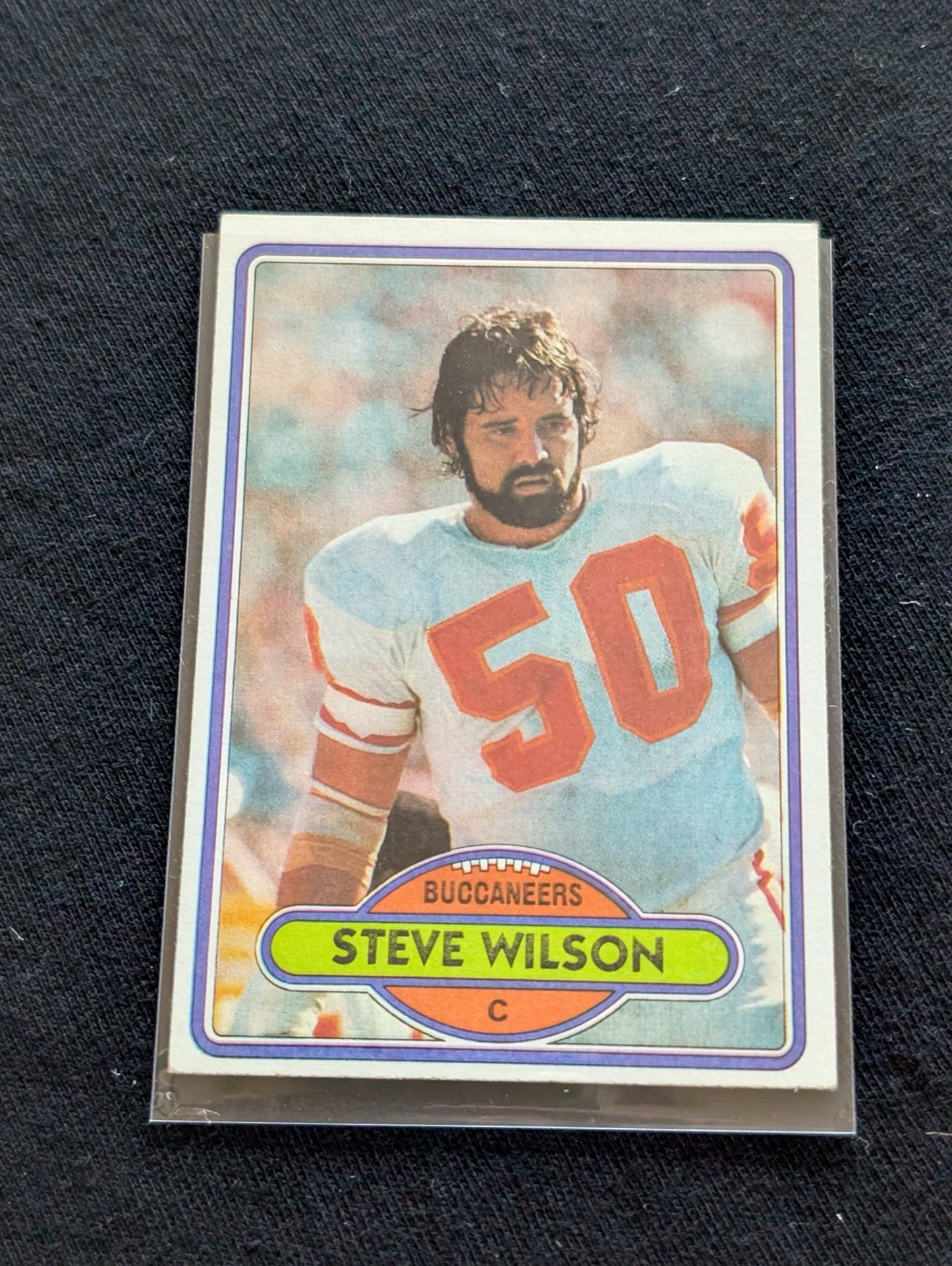 Steve Wilson Buccaneers Vintage Center Lot (2) 1978 & 1980 Topps