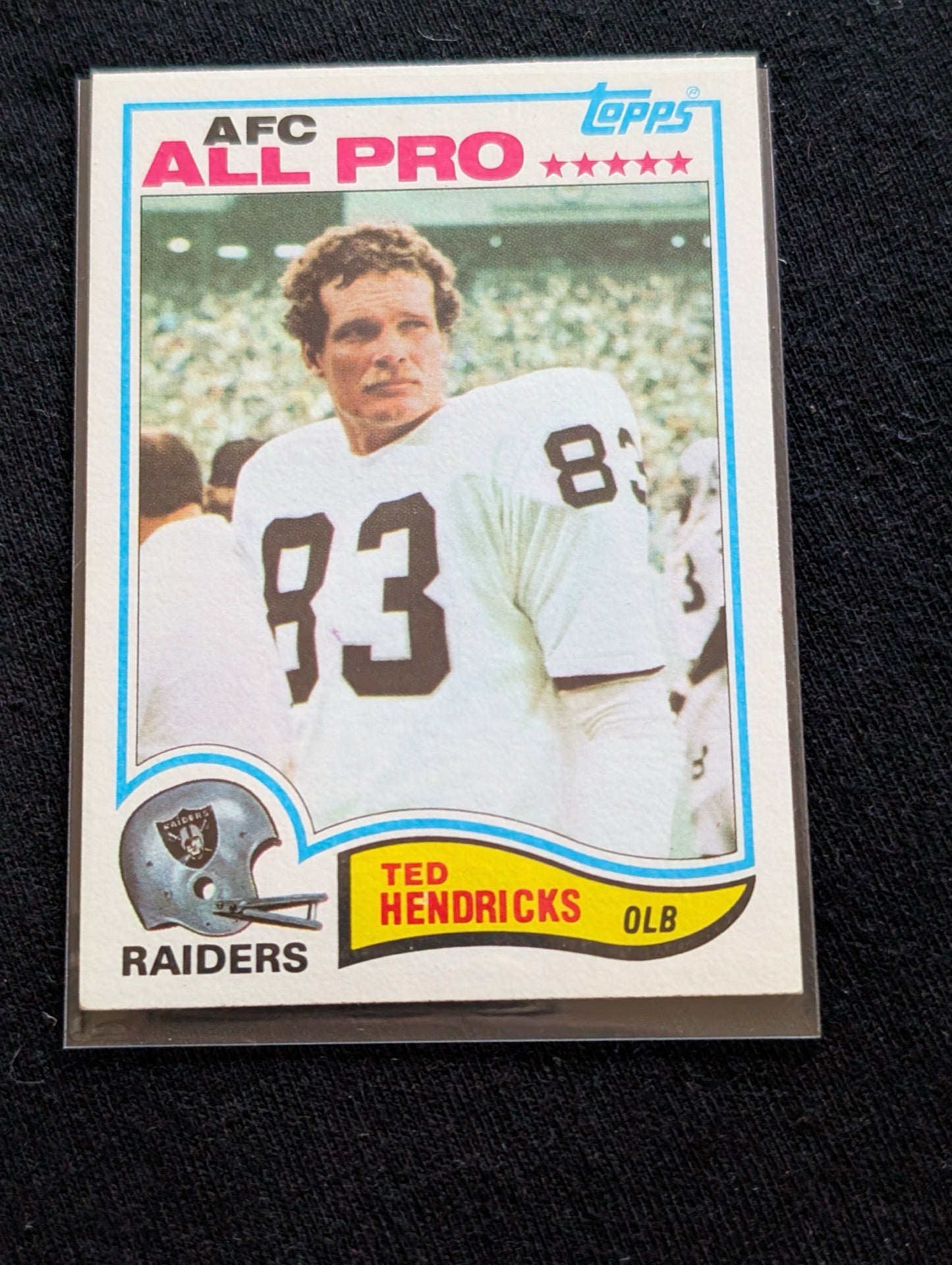 Ted Hendricks HOF Raiders Legend Vintage Lot (2) 1980 & 1981 Topps All-Pro