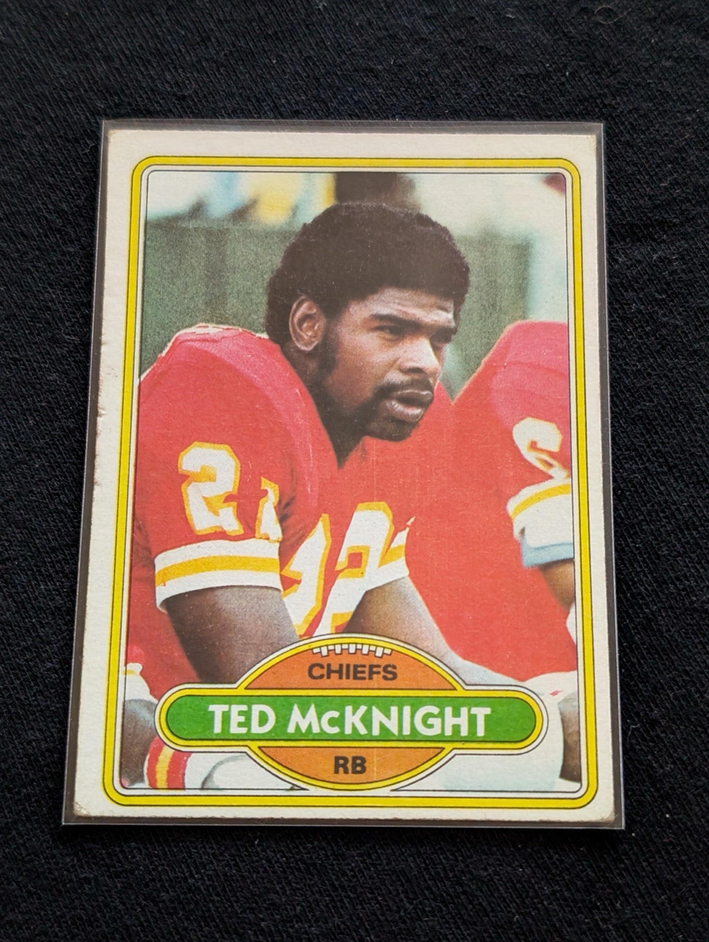 Ted McKnight Kansas City Chiefs Vintage Topps Lot (2) 1980 & 1981 RB