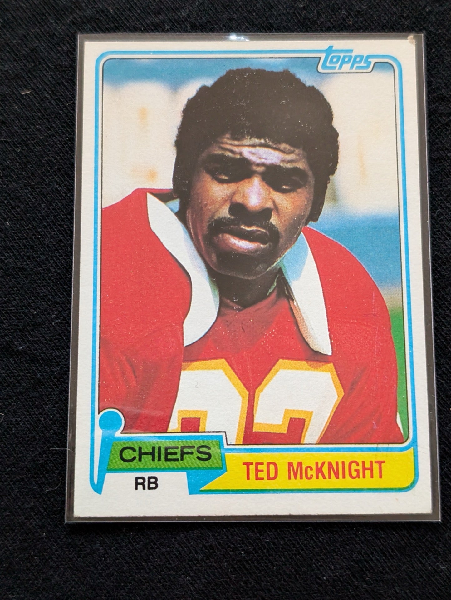 Ted McKnight Kansas City Chiefs Vintage Topps Lot (2) 1980 & 1981 RB