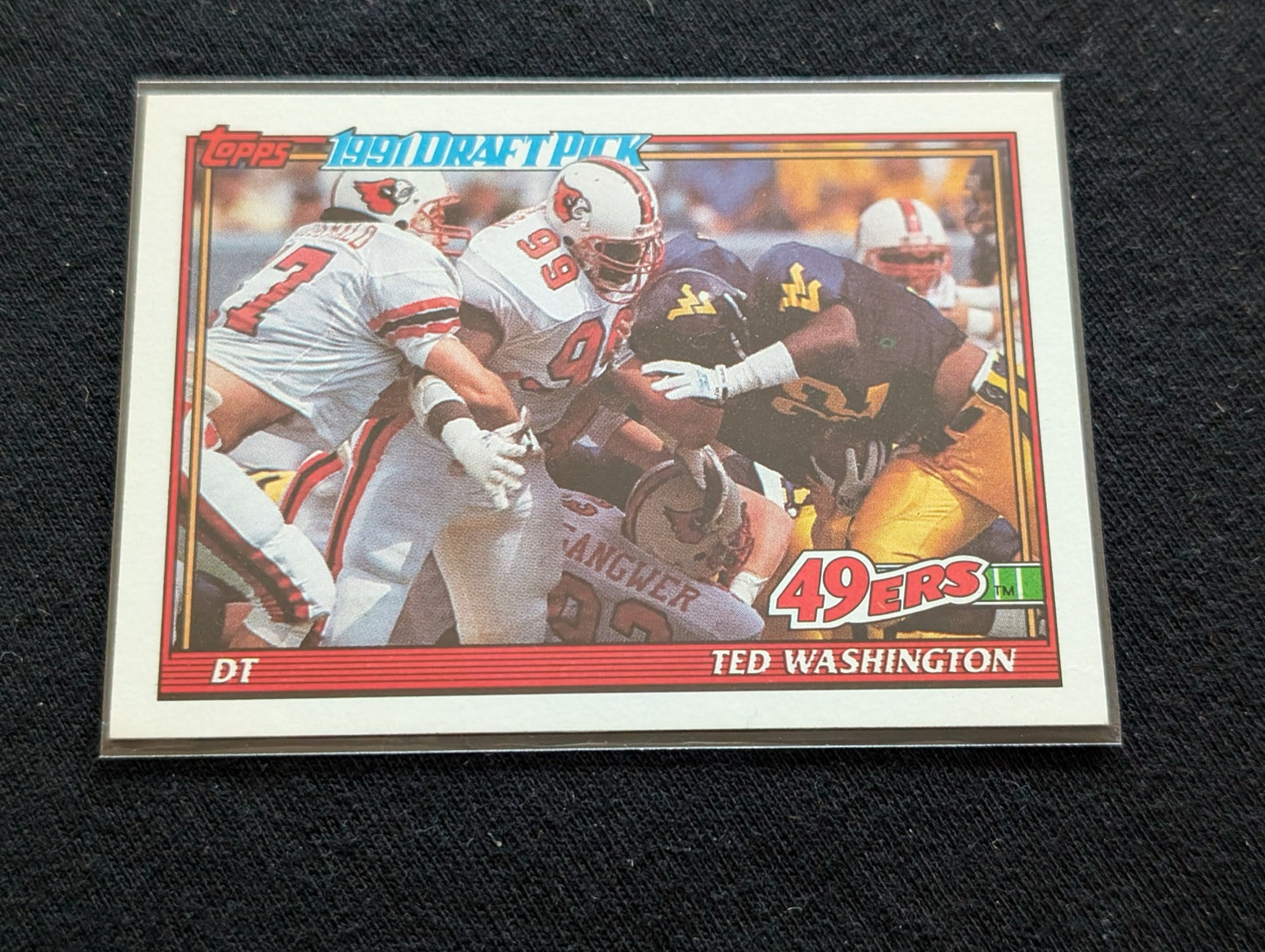 Ted Washington 49ers DT Rookie Lot (2) 1991 Topps Draft Pick & Pro Set RC