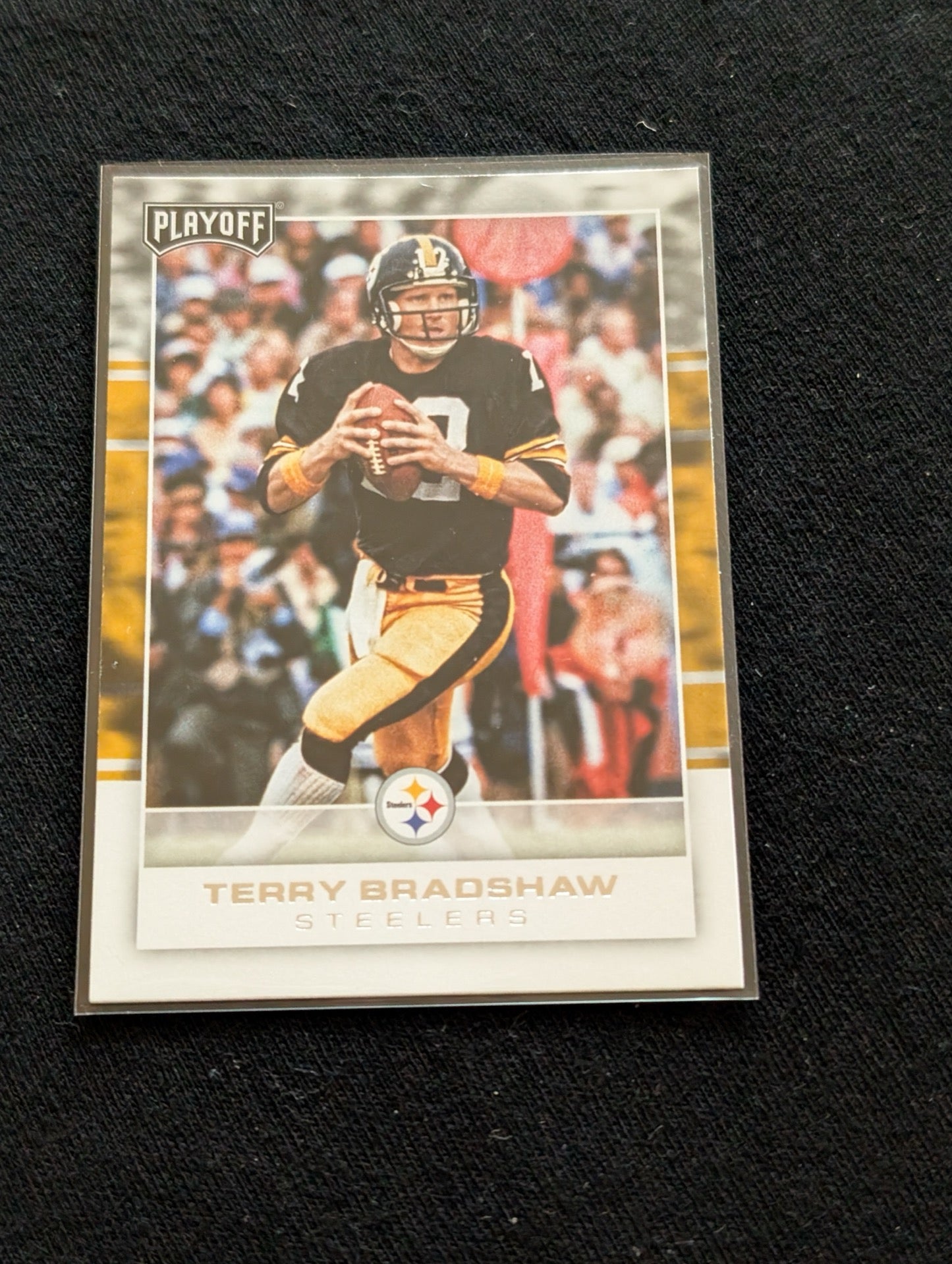 Terry Bradshaw HOF Steelers Legend Lot (4) 1981 Topps, Pro Set MVP, Playoff
