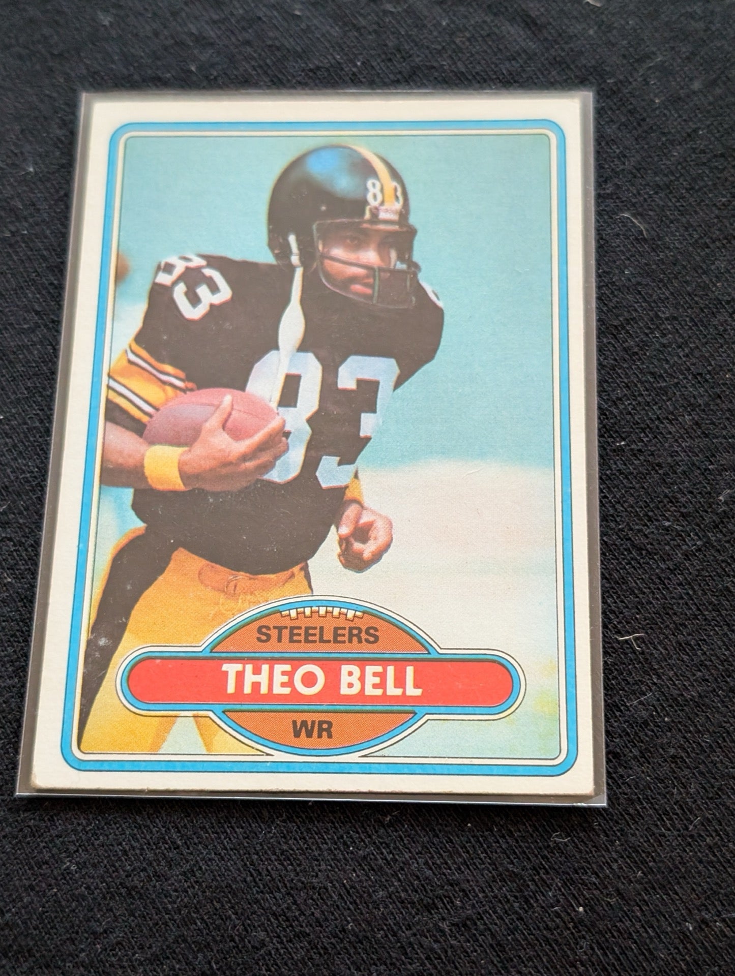 Theo Bell Steelers WR Vintage Topps Lot (2) 1980 & 1981 2x Super Bowl Champ