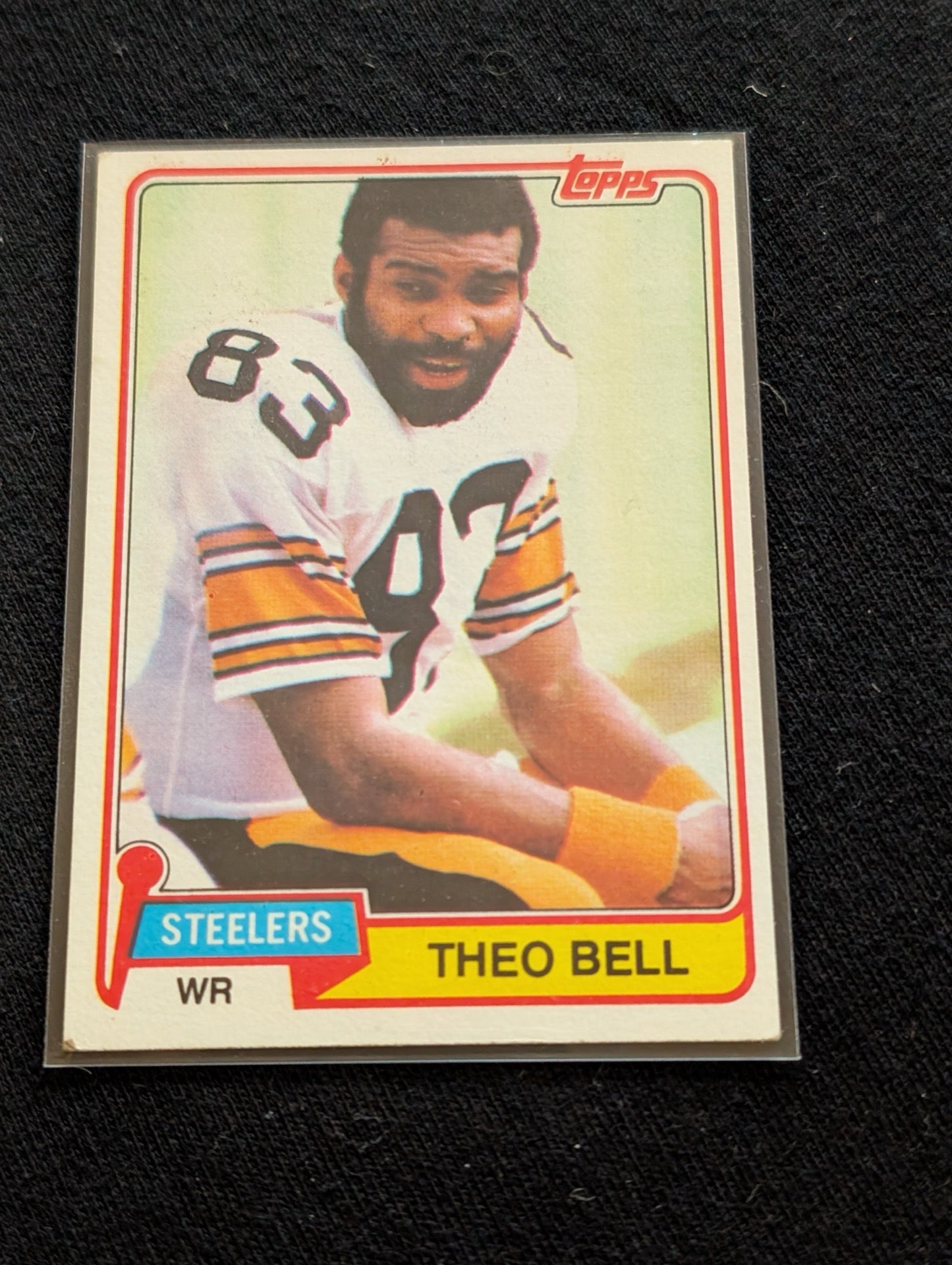Theo Bell Steelers WR Vintage Topps Lot (2) 1980 & 1981 2x Super Bowl Champ
