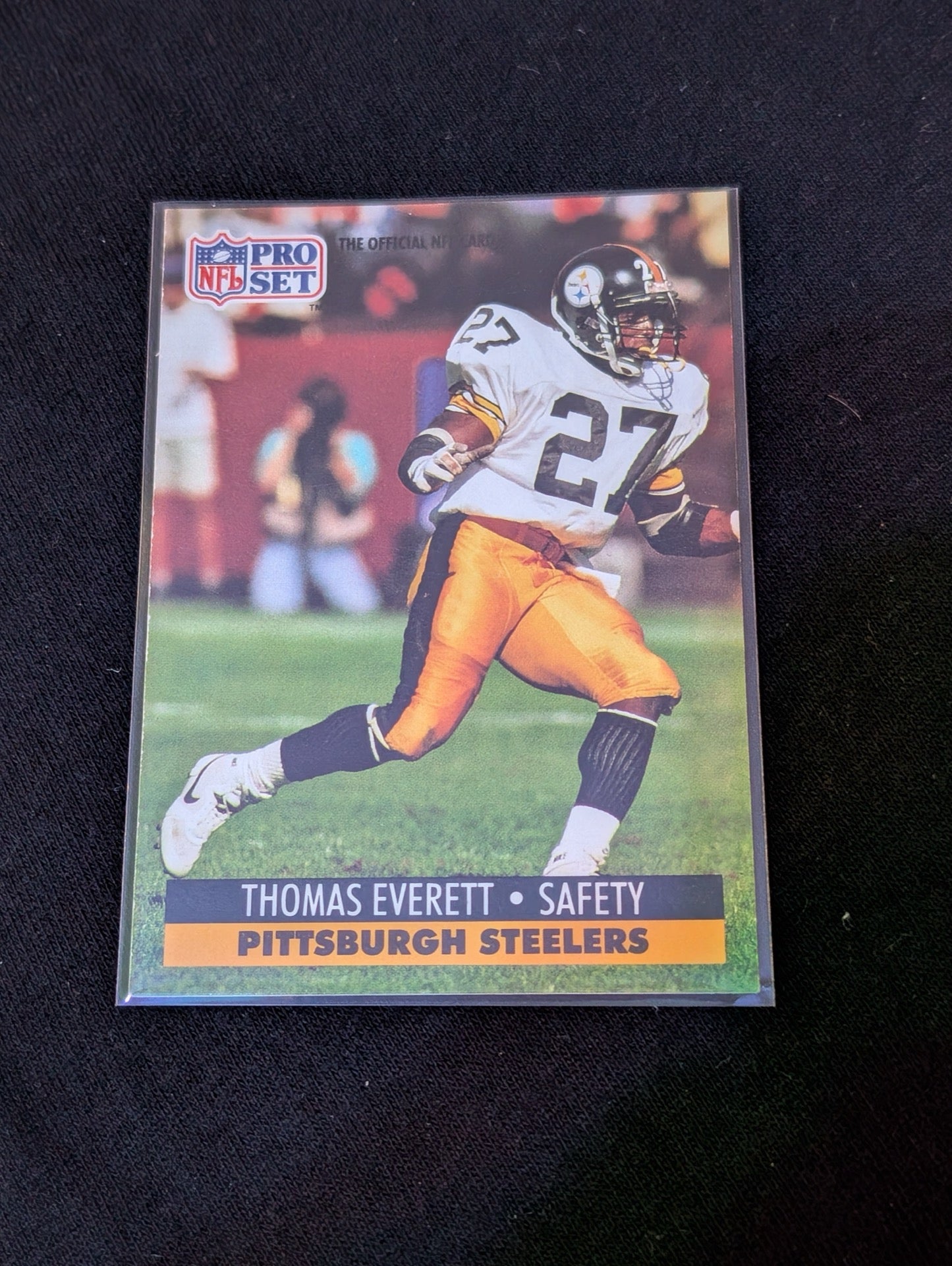 Thomas Everett Steelers Safety Lot (4) 1990-1991 Topps Pro Set Pro Bowler