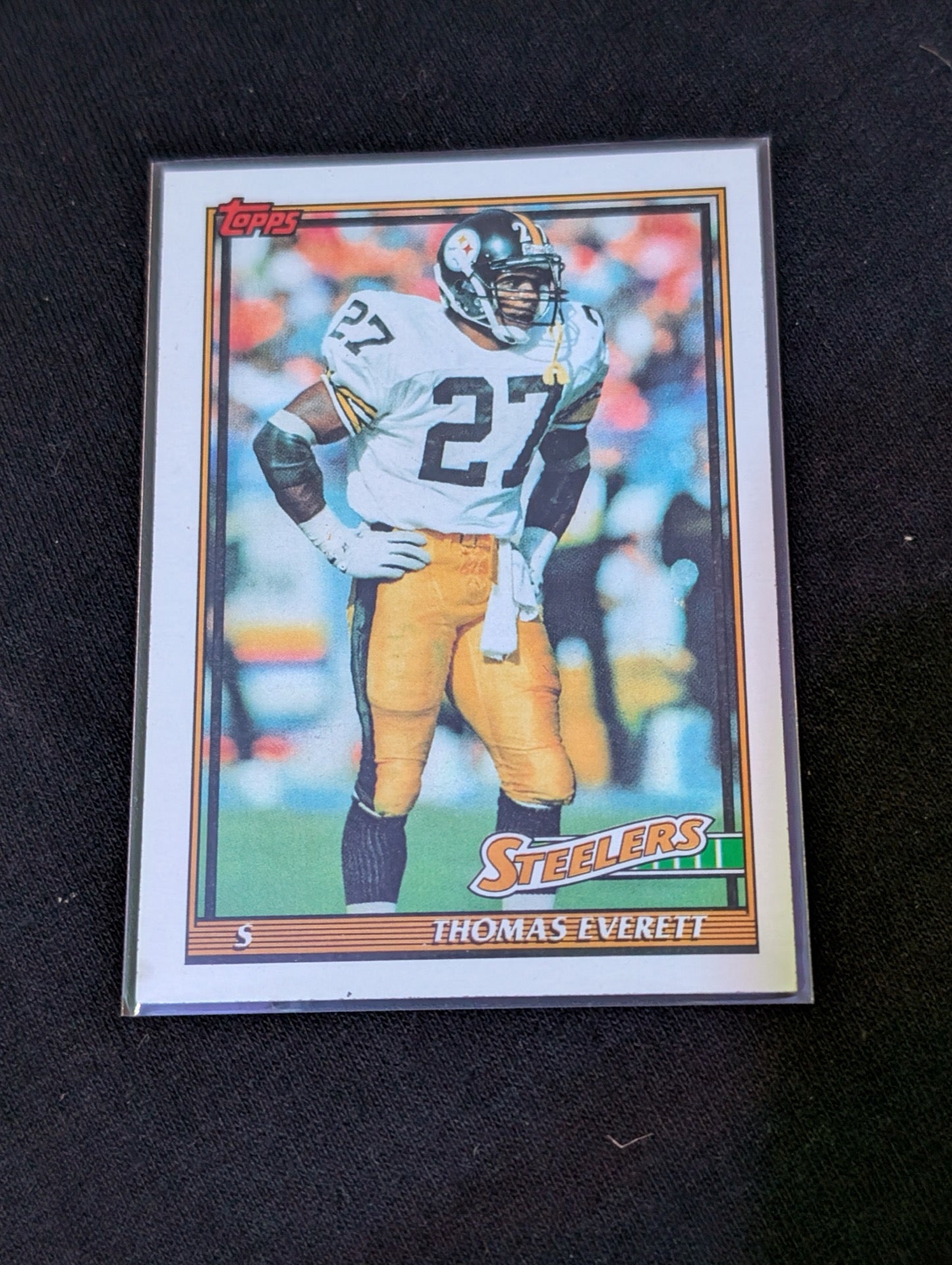Thomas Everett Steelers Safety Lot (4) 1990-1991 Topps Pro Set Pro Bowler