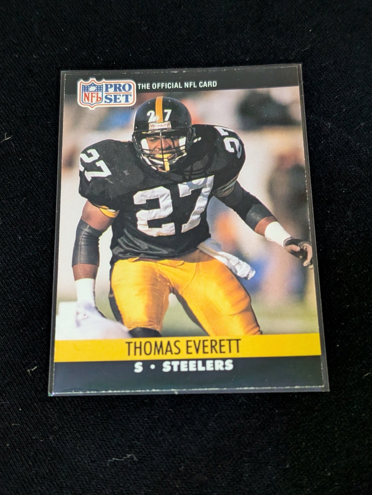Thomas Everett Steelers Safety Lot (4) 1990-1991 Topps Pro Set Pro Bowler