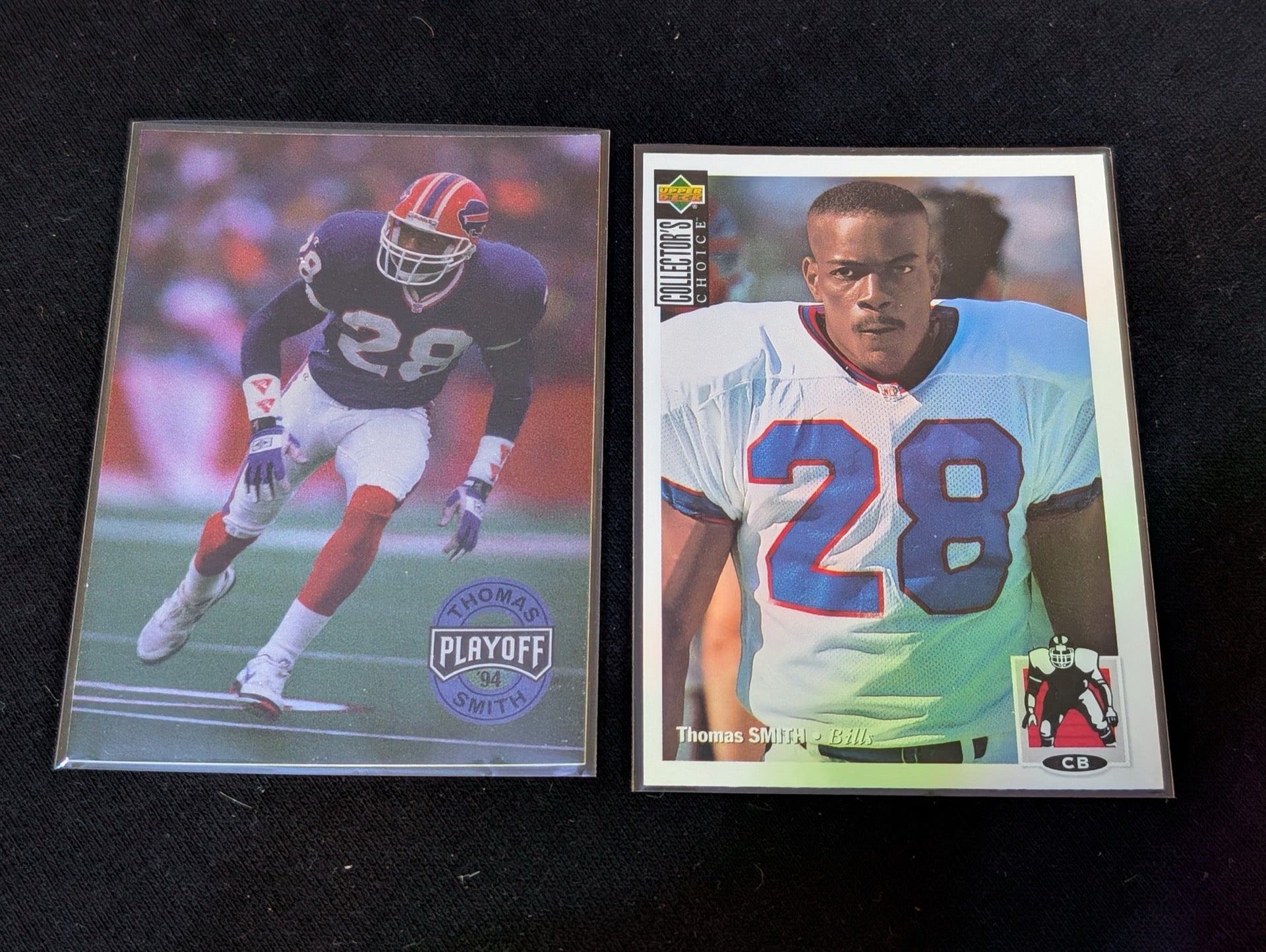 Thomas Smith Buffalo Bills CB Lot (2) 1994 Playoff & Collector's Choice