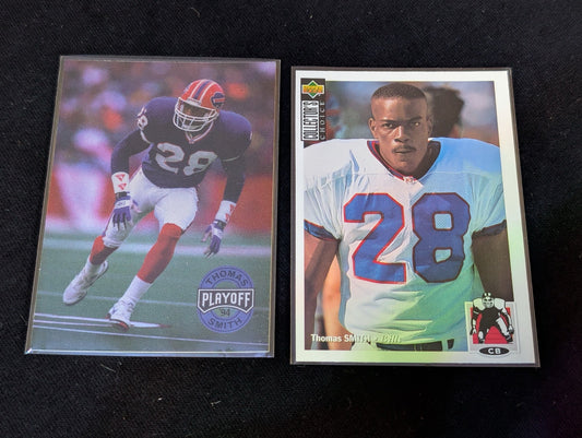 Thomas Smith Buffalo Bills CB Lot (2) 1994 Playoff & Collector's Choice