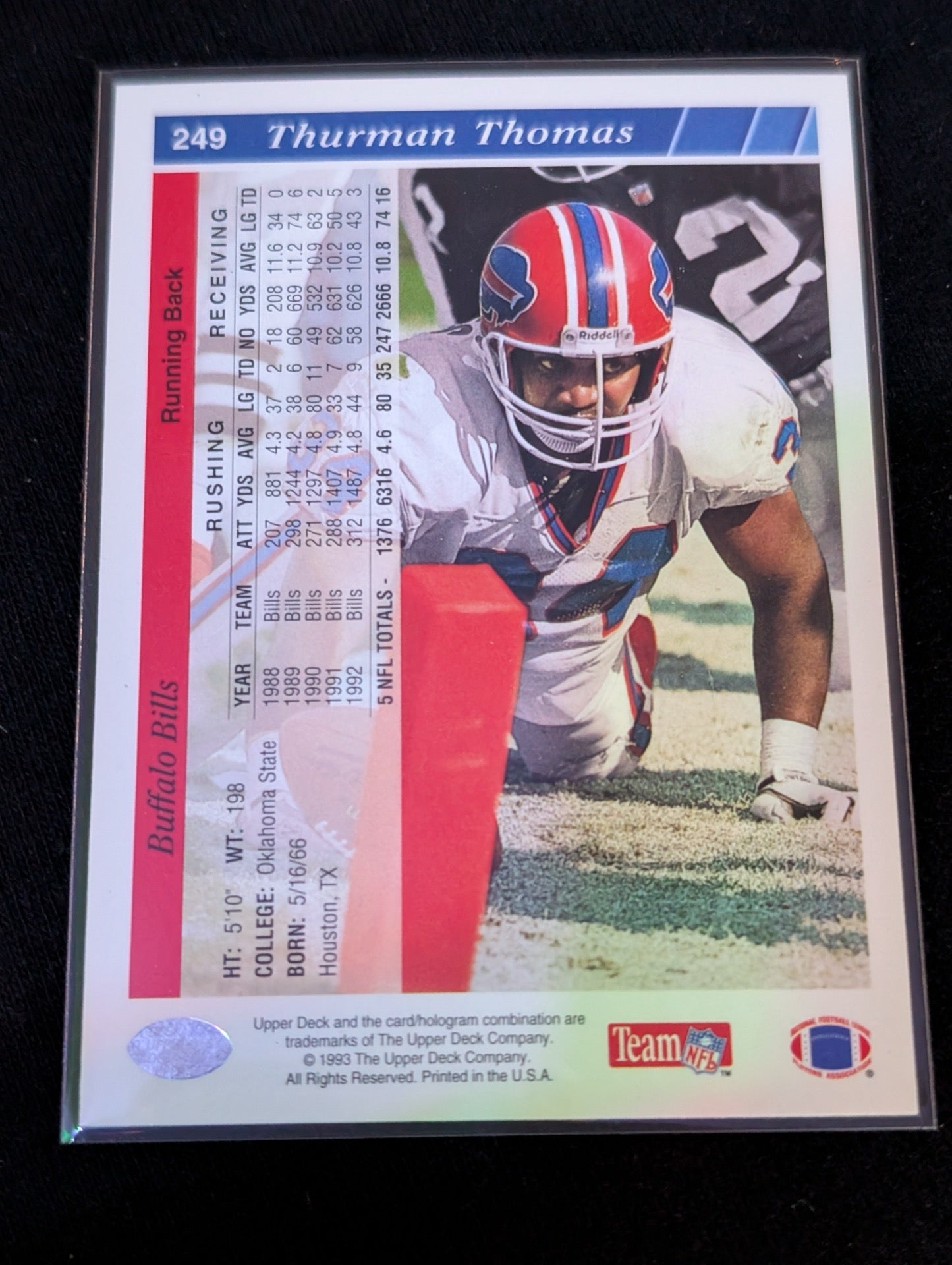 Thurman Thomas HOF Bills Legend Lot (7) 90s Topps Pro Set UD Inserts MVP
