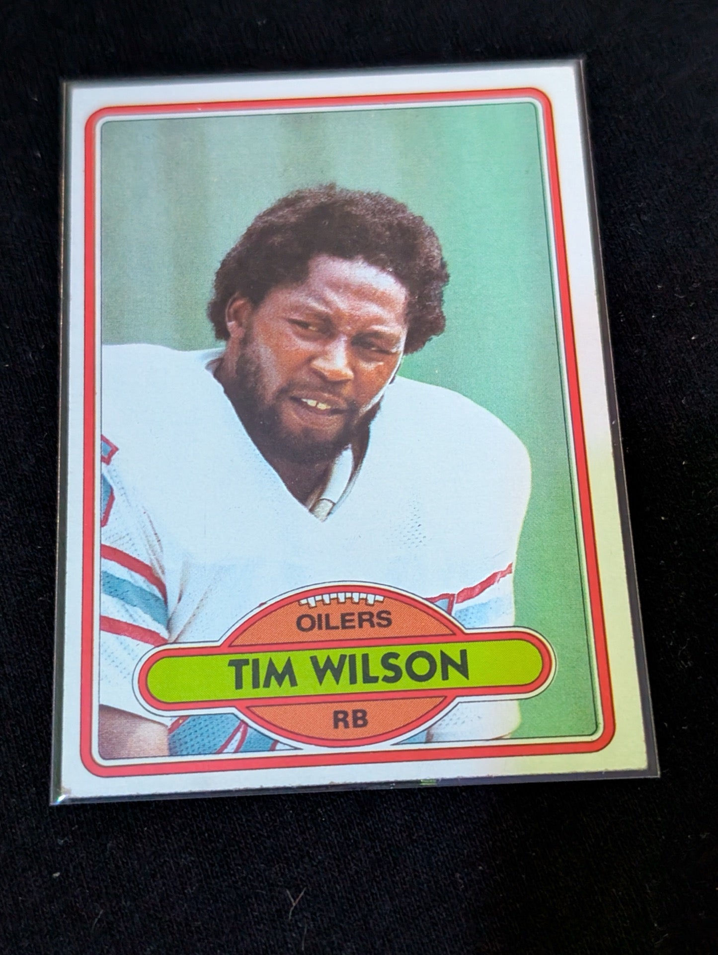 Tim Wilson Houston Oilers Vintage Topps Lot (2) 1980 & 1981 FB "Luv Ya Blue"