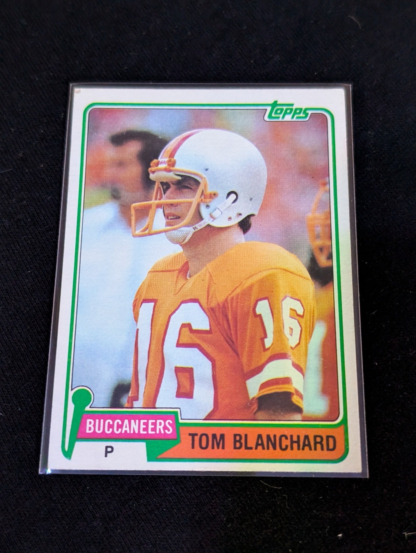 Tom Blanchard Buccaneers Punter Vintage Topps Lot (2) 1980 & 1981 Cards