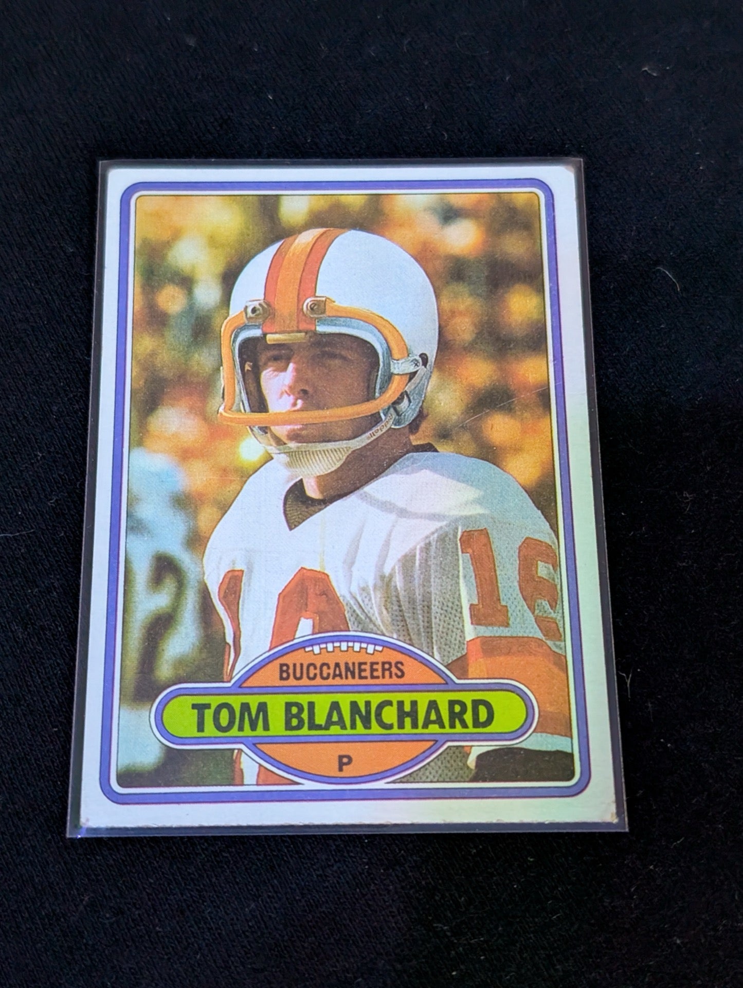Tom Blanchard Buccaneers Punter Vintage Topps Lot (2) 1980 & 1981 Cards