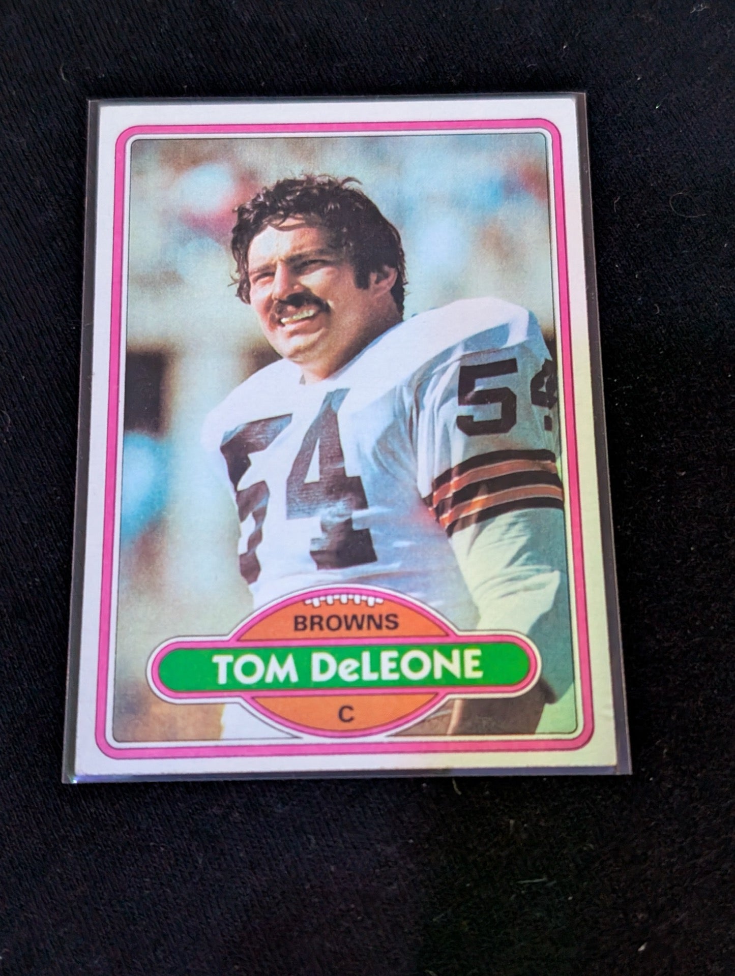 Tom DeLeone Browns Vintage Topps Lot (2) 1980 & 1981 2x Pro Bowl Center