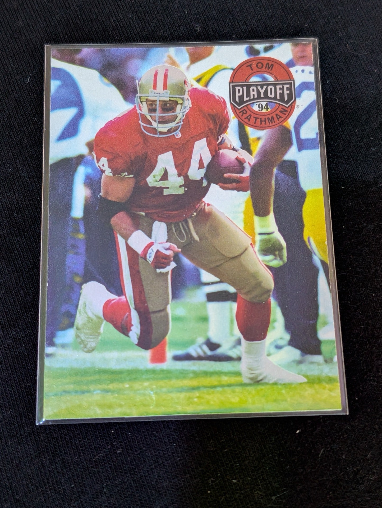 Tom Rathman 49ers FB Legend Lot (3) 1991 Topps 1994 Playoff UD 2x SB Champ