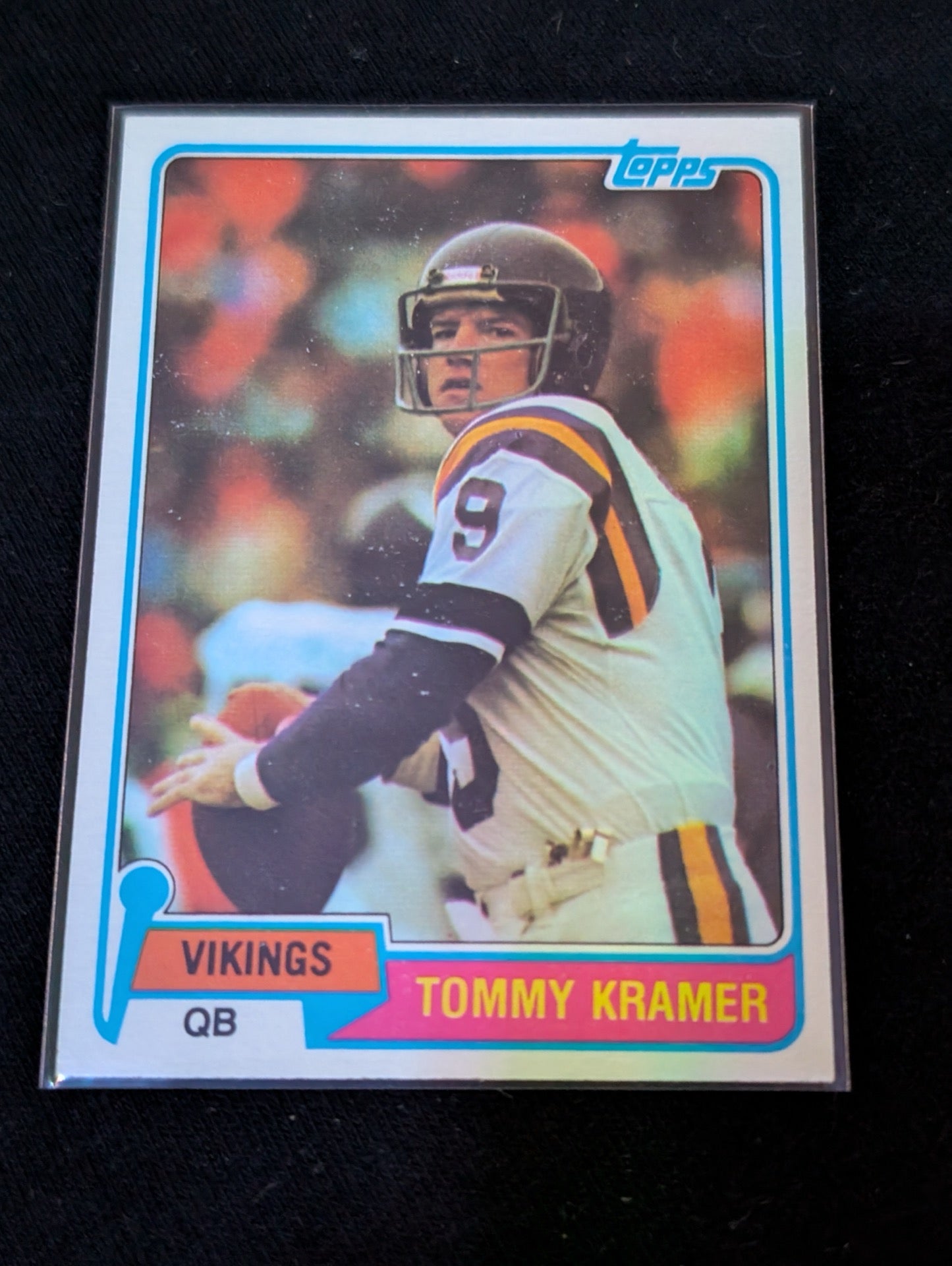 Tommy Kramer Vikings Vintage Topps Lot (2) 1980 & 1981 Pro Bowl QB