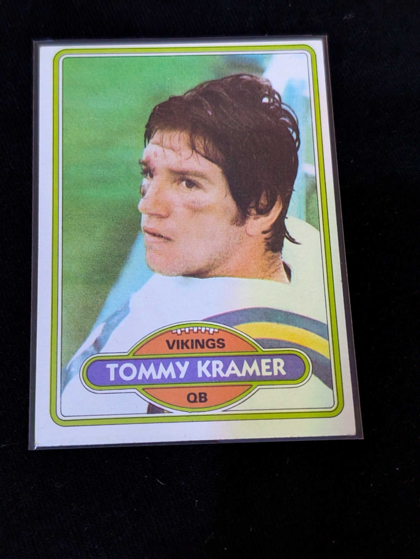 Tommy Kramer Vikings Vintage Topps Lot (2) 1980 & 1981 Pro Bowl QB